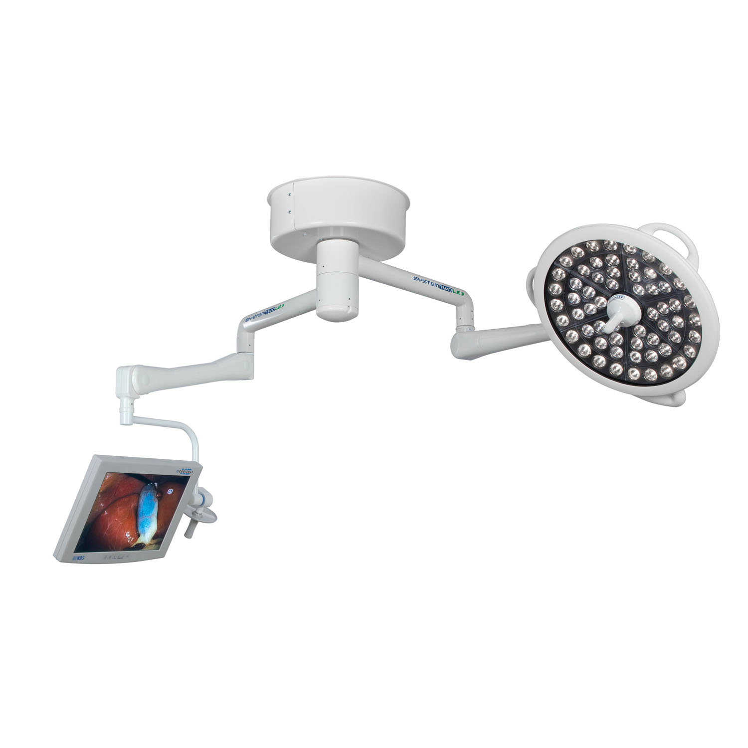 ASPEN SURGICAL SYSTEM II LED SERIES System Two Duo Includes: One 120K Lux Light & One Monitor Arm (DROP SHIP ONLY) (Symmetry Lighting Items are not Available to the Dental Market) (US Only) (Not Available For Sale into Canada) Aspen Surgical XLDS-S2MA
