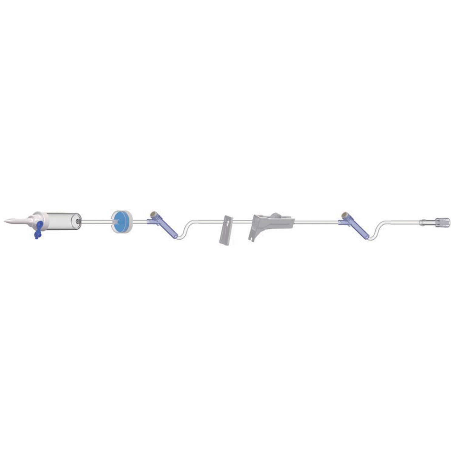 AMSINO AMSAFE® IV ADMINISTRATION SETS Adult Primary Piggyback IV Set, 15 Drops Per mL, 110" Length, 22 mL Priming Volume, Vented/Non-Vented, Back Check Valve, 1 Slide Clamp, 2 Pre-Pierced Y Sites, Roller Clamp, Rotating Male Luer Lock, Poly Pouch, 50/cs Amsino International, Inc. AS3102