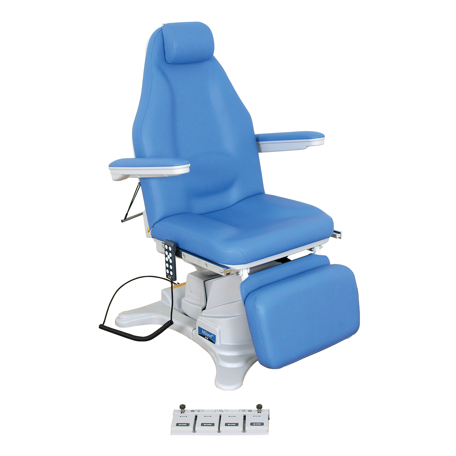 AVANTE DRE MILANO E20 PROCEDURE CHAIR Milano E20 Power procedure chair, NEW with 2 year warranty, includes hand and foot control. Built-in arm rests, 180 degree rotation. Available in several upholstery colors. (DROP SHIP ONLY) (Freight Terms are Prepaid & Add to Invoice-Contact Vendor for Specifics) Avante Health Solutions 70775B