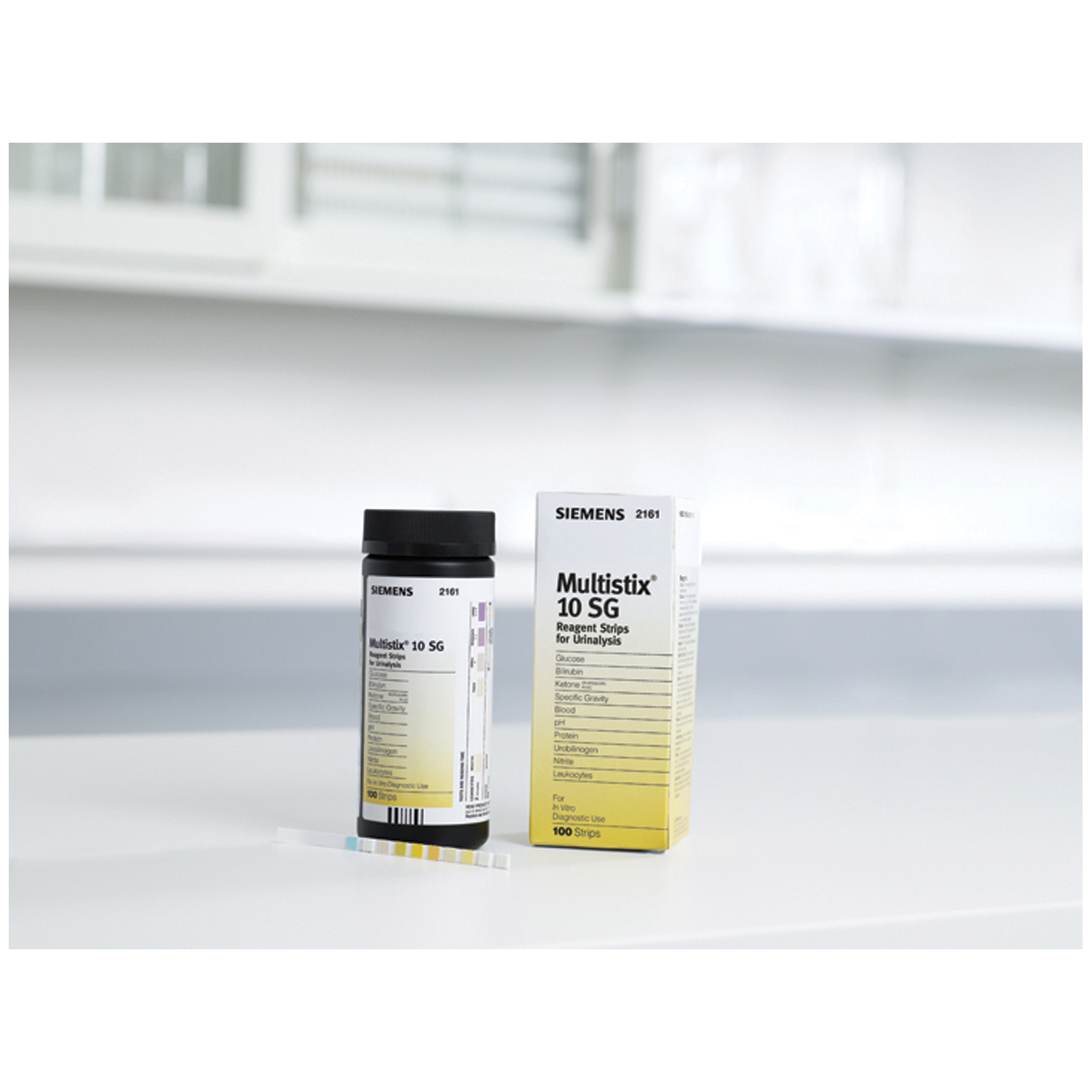 SIEMENS REAGENT & CONTROL STRIPS Multistix® 10 SG Reagent Strips, CLIA Waived, 100/btl (91 btl/plt) (10336425) (Item is Non-Returnable) (US Only) Siemens Diagnostics 2161