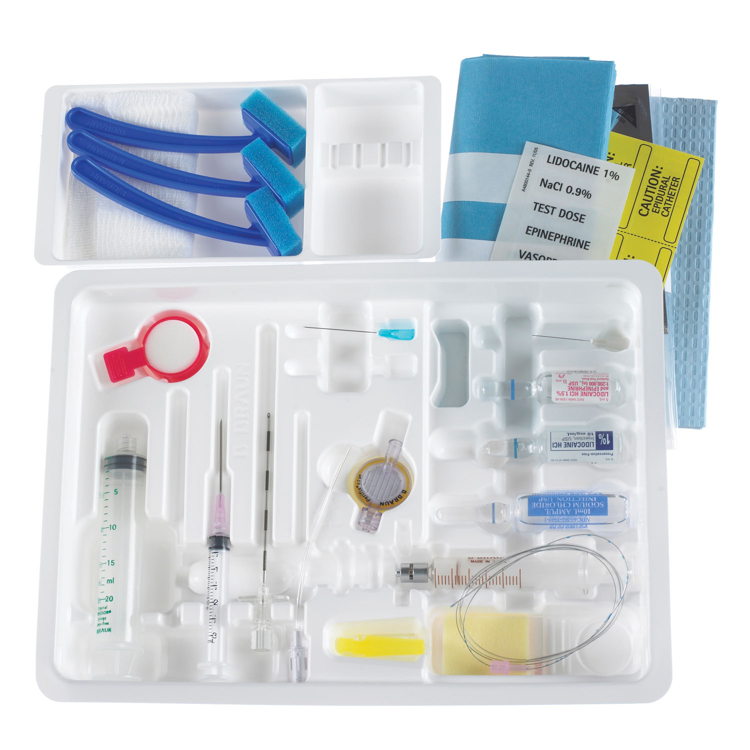 B BRAUN PERIFIX® CONTINUOUS EPIDURAL TRAYS Continuous Epidural Tray, 17G x 3½" Tuohy Needle & 20G Closed Tip Catheter (Rx) (Item is Non-Returnable), 10/cs (Continental US+HI Only, Excluding IN and ND) B Braun Medical, Inc. 332221
