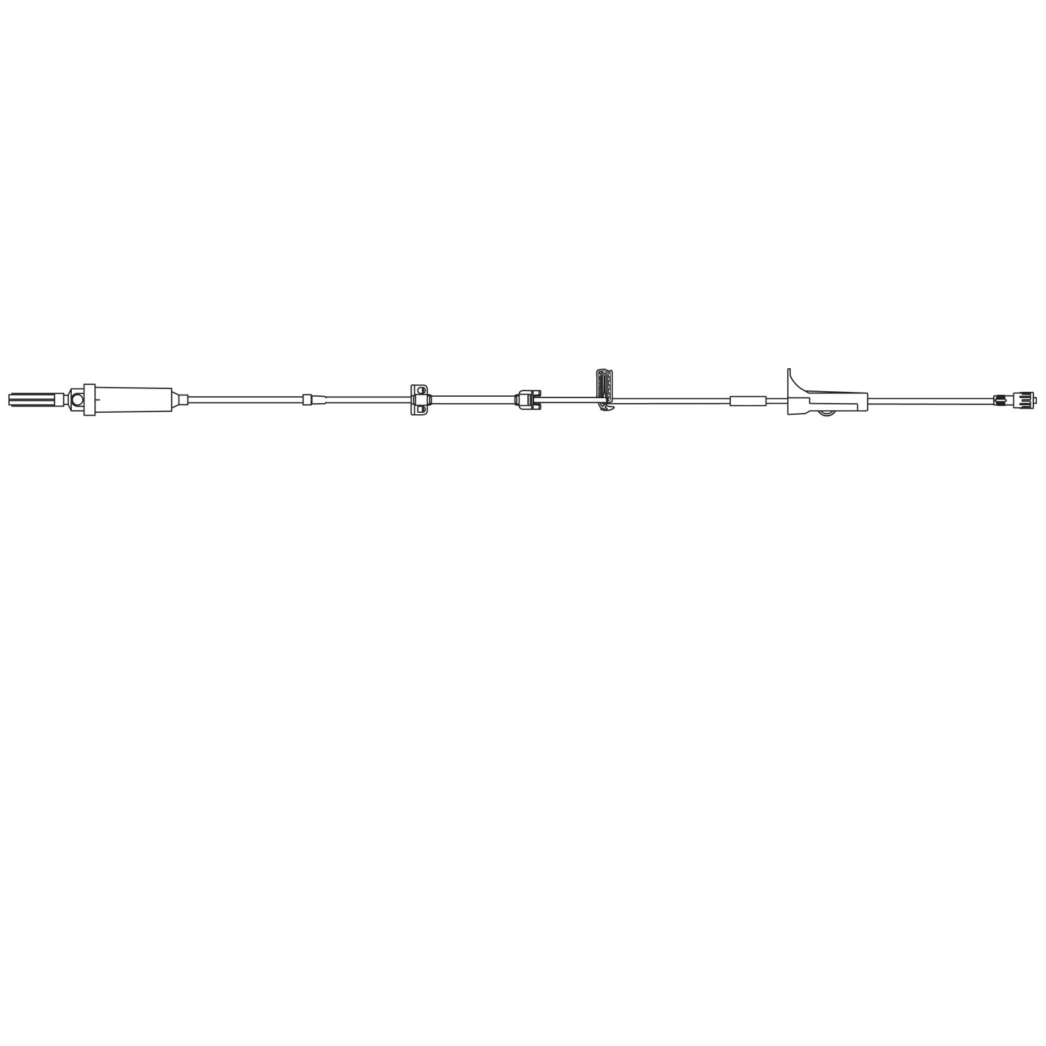 B BRAUN INFUSOMAT® SPACE PUMP SETS Low Adsorption Set, Universal Spike, Free-Flow Protection Clamp, Roller Clamp, SPIN LOCK Connector, 60 Drops/mL, DEHP & Latex Free (LF), 25mL Priming Volume, 136"L, 24/cs (Rx) (Item is Non-Returnable) (Continental US+HI Only, Excluding IN and ND) B Braun Medical, Inc. 490037