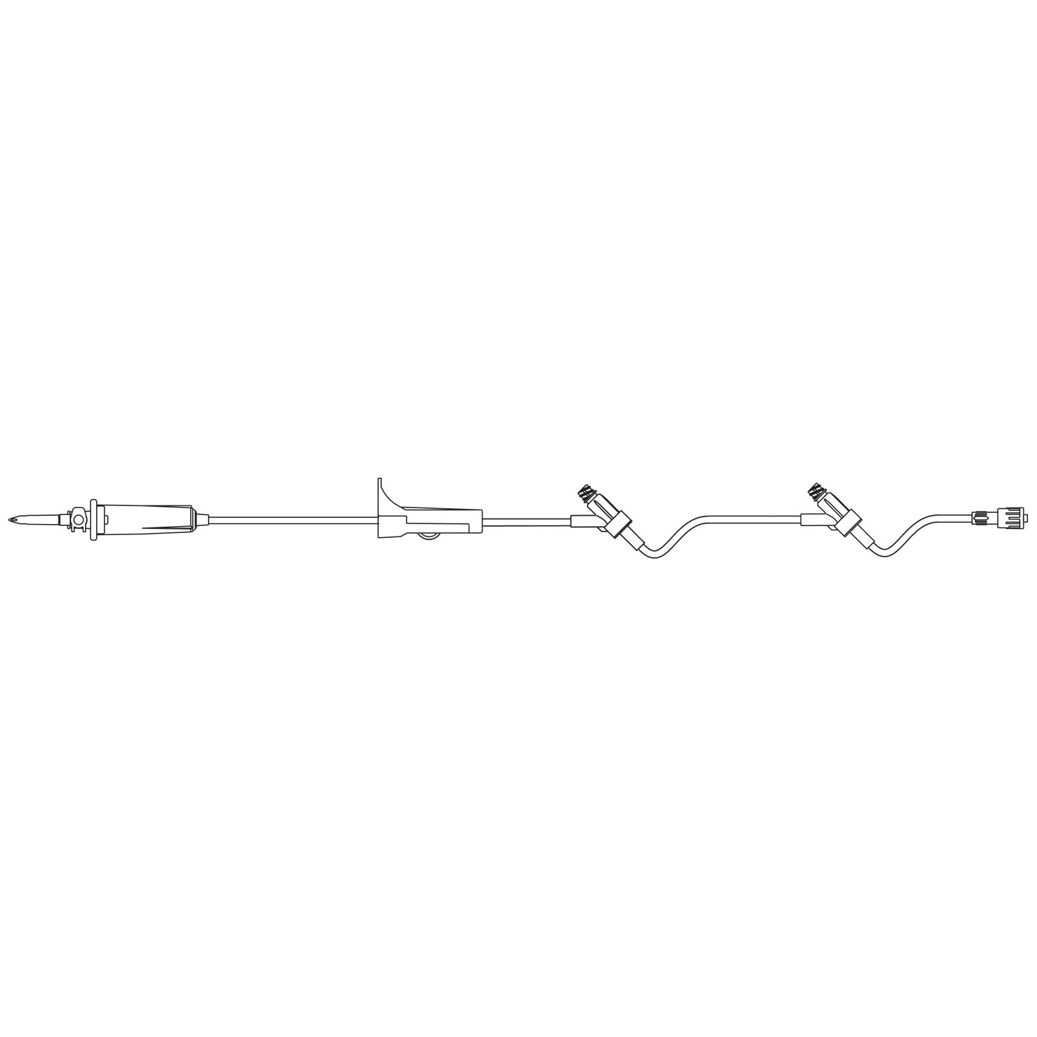 B BRAUN ULTRASITE® IV ADMINISTRATION/EXTENSION SETS Emergency Medical Services Set, Universal Spike, Roller Clamp, ULTRASITE Valve Injection Sites 8" & 3" Above Distal End, SPIN-LOCK Connector, DEHP-Free, Latex Free (LF), 16mL Priming Volume, 86"L, 15 drops/mL, 50/cs (Rx) (Item is Non-Returnable) (Continental US+HI Only, Excluding IN and ND) B Braun Medical, Inc. US1150
