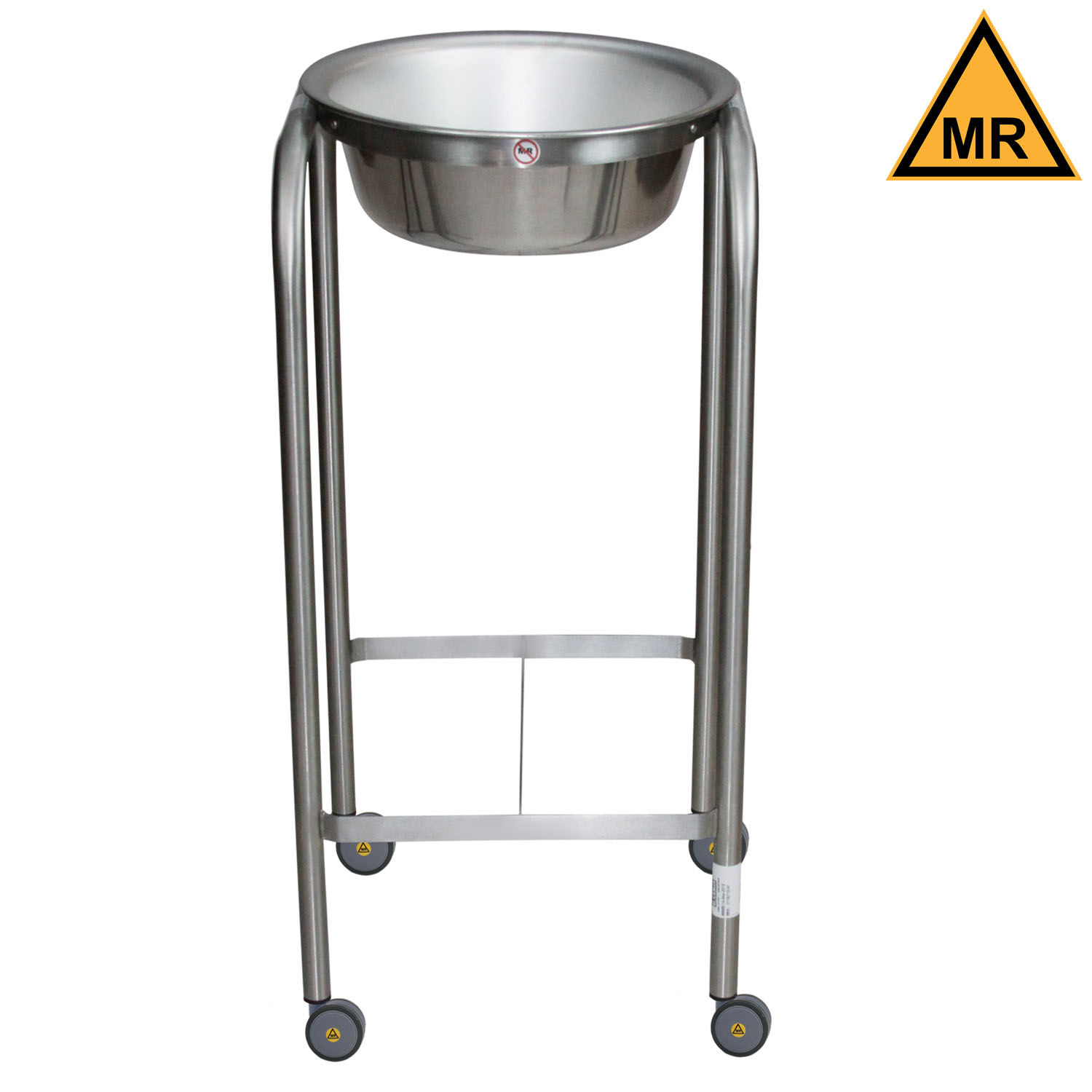 BLICKMAN SOLUTION STANDS Baker Single Basin Solution Stand, 33"H, Stainless Steel w/Basin, H-Brace, MRI Safe (DROP SHIP ONLY) Blickman Industries 0717807166