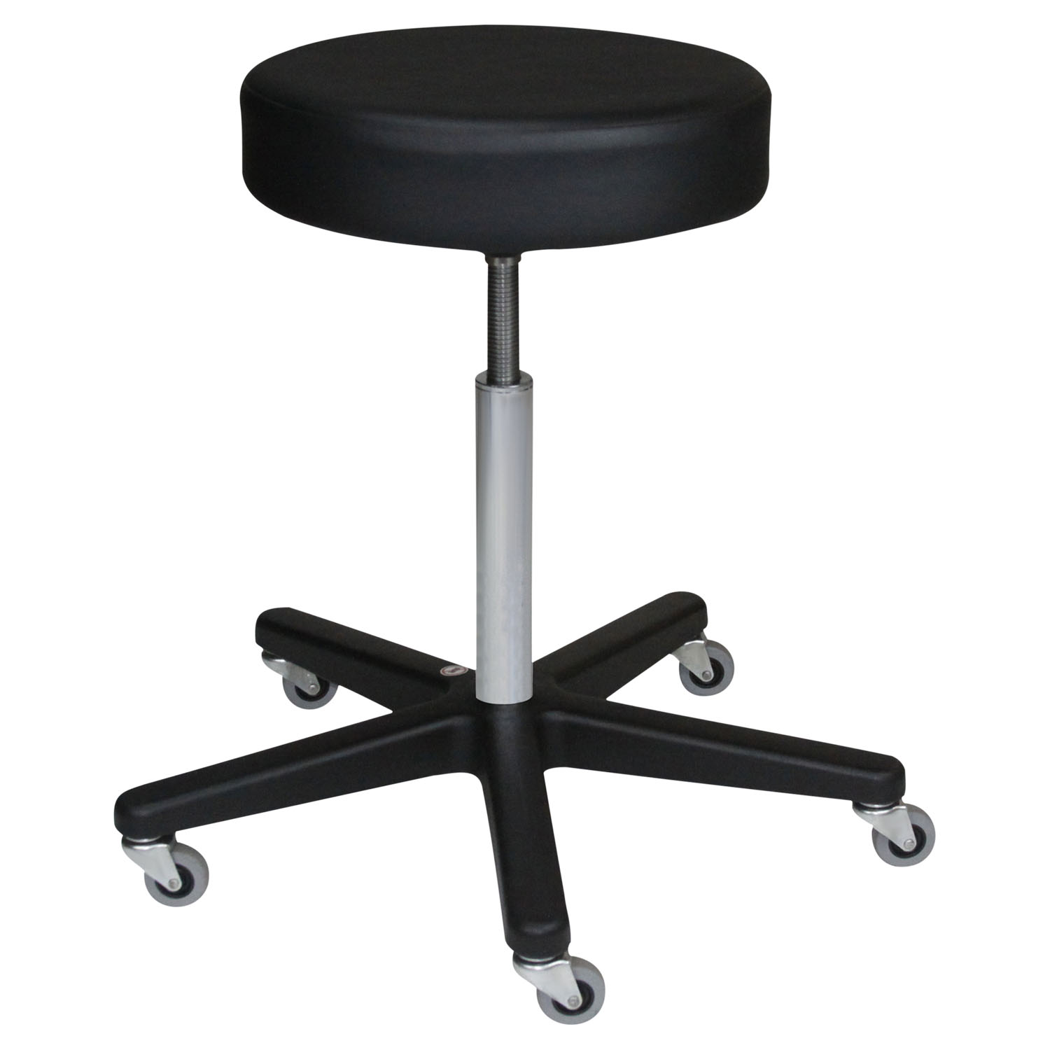 BLICKMAN STOOLS Exam Stool 1113, Black, (5) Leg, Black Composite Base (DROP SHIP ONLY) Blickman Industries 1021113125