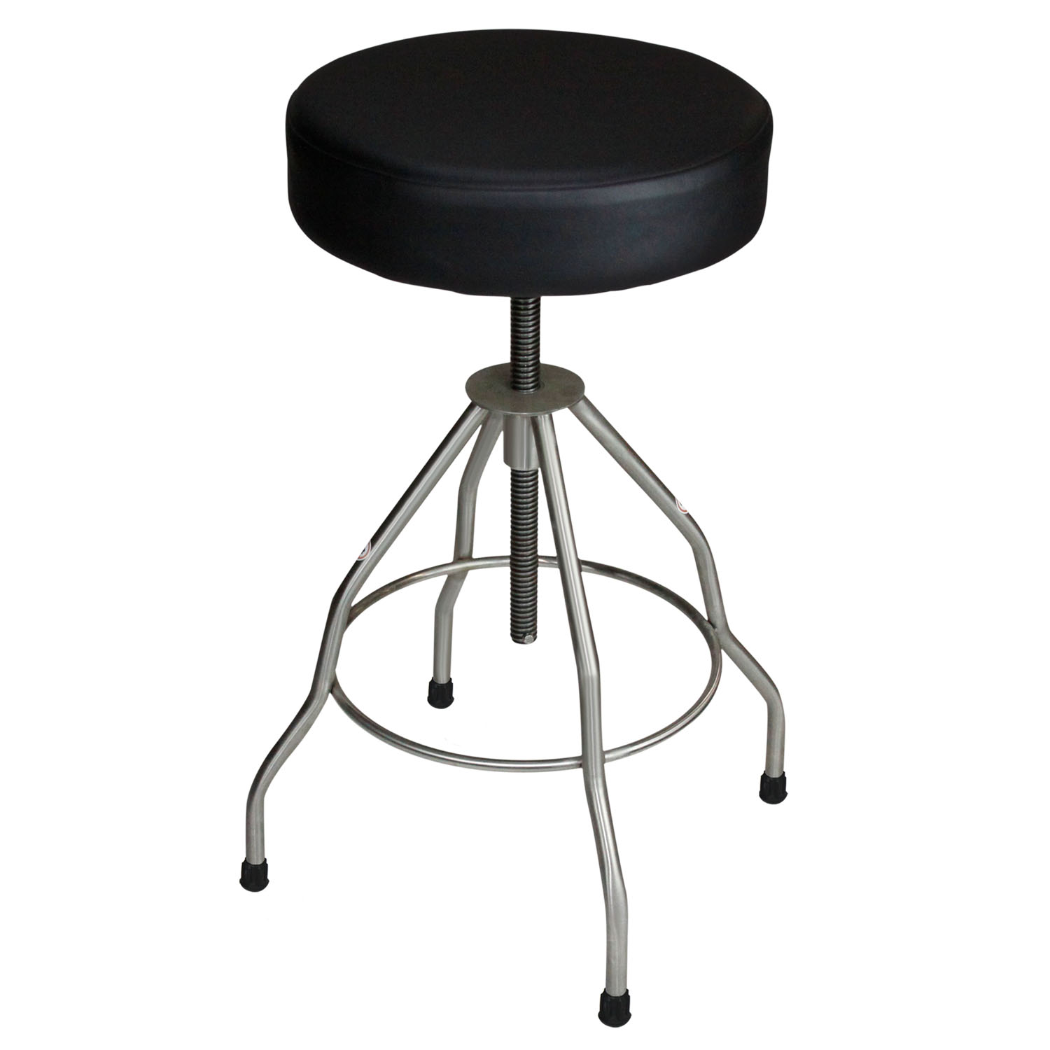 BLICKMAN STOOLS Passaic Revolving Stool, 15" Diameter, Upholstered Seat, Black, (4) Leg Base (DROP SHIP ONLY) Blickman Industries 1027714025