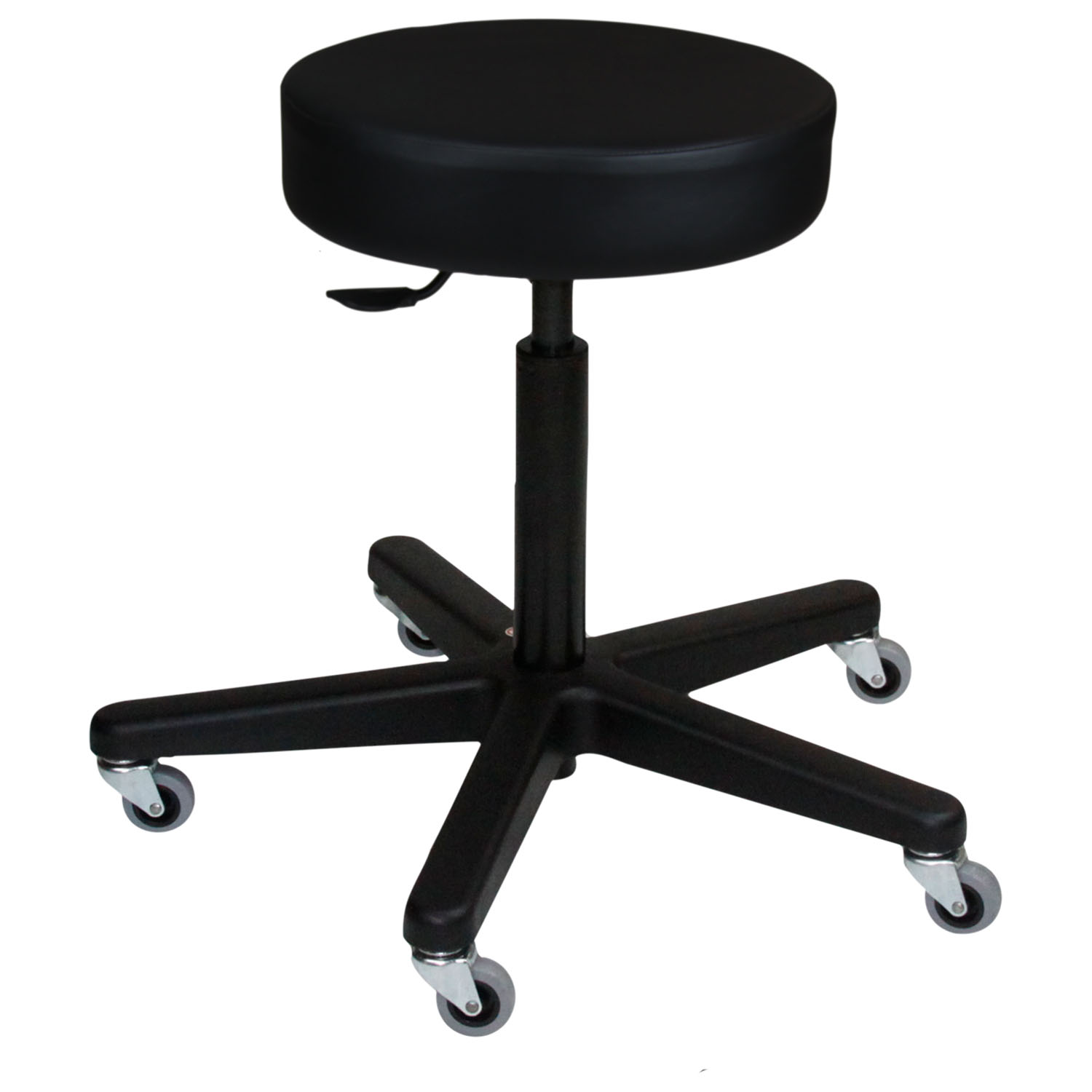 BLICKMAN STOOLS Pneumatic Exam Stool, Black, (5) Leg, Black Composite Base (DROP SHIP ONLY) Blickman Industries 1041210125