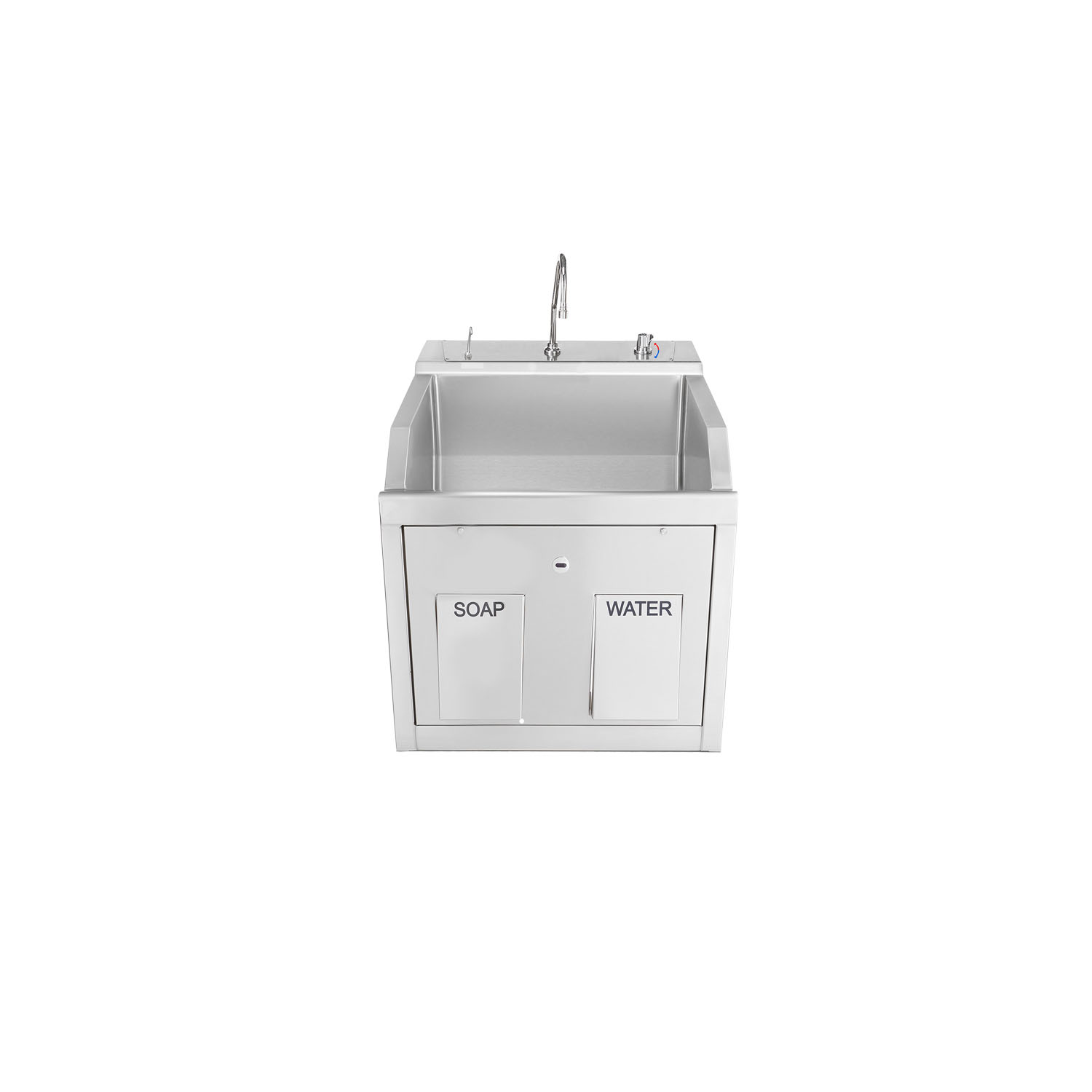 BLICKMAN SCRUB SINKS Lodi Scrub Sink, (1) Place, Wall Mounted, Knee Action Control, Soap Dispenser, Infrared Water Control (DROP SHIP ONLY) Blickman Industries 1339881W00