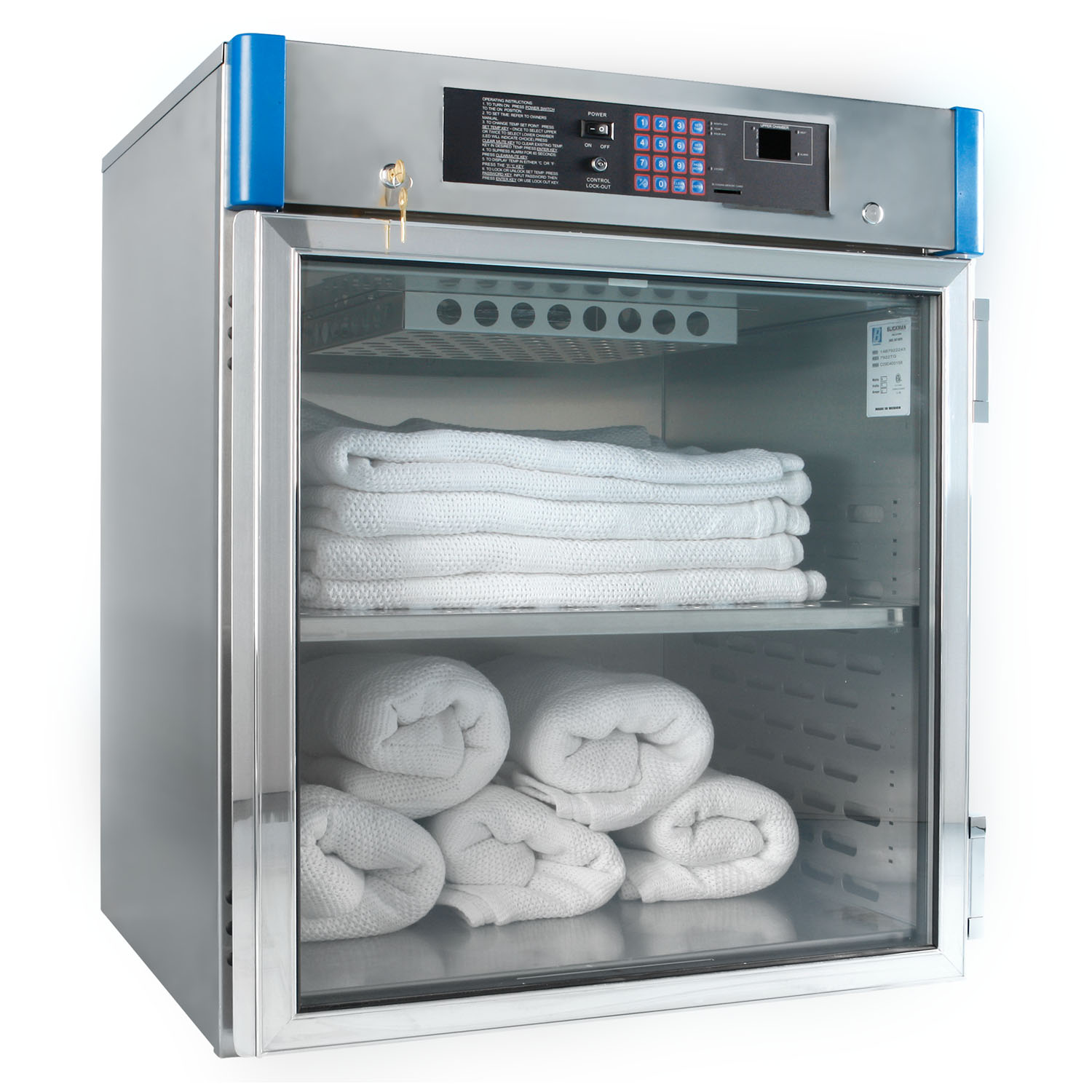 BLICKMAN WARMING CABINETS Warming Cabinet, 30"W x 35 1/2"H x 26 5/8"D, (1) Glass Door, (2) Adjustable Shelves (DROP SHIP ONLY) Blickman Industries 14B7922243