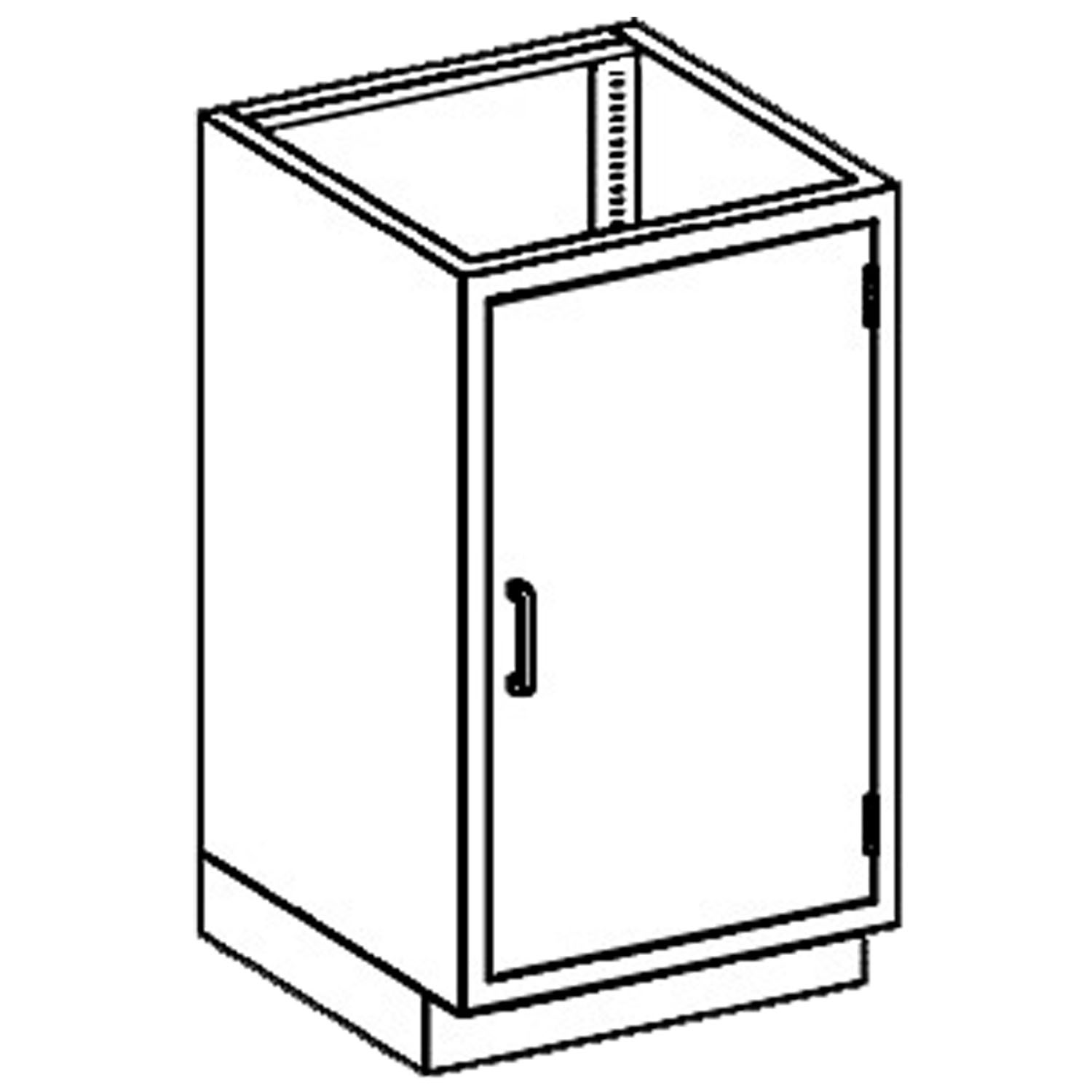 BLICKMAN CASE CABINETS Base Cabinet 24 1/8"W x 35 3/4"H x 22"D, (1) Stainless Steel Adjustable Shelf, (1) Right Hinge Door (DROP SHIP ONLY) Blickman Industries 2012224000