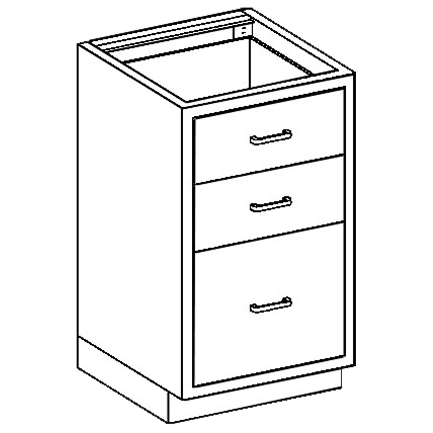 BLICKMAN CASE CABINETS Base Cabinet 24 1/8"W x 32 3/4"H x 22"D, (2) 1/4-1/2 47" Drawers, Over (1) 1/2-1/2 47" (DROP SHIP ONLY) Blickman Industries 2012724000