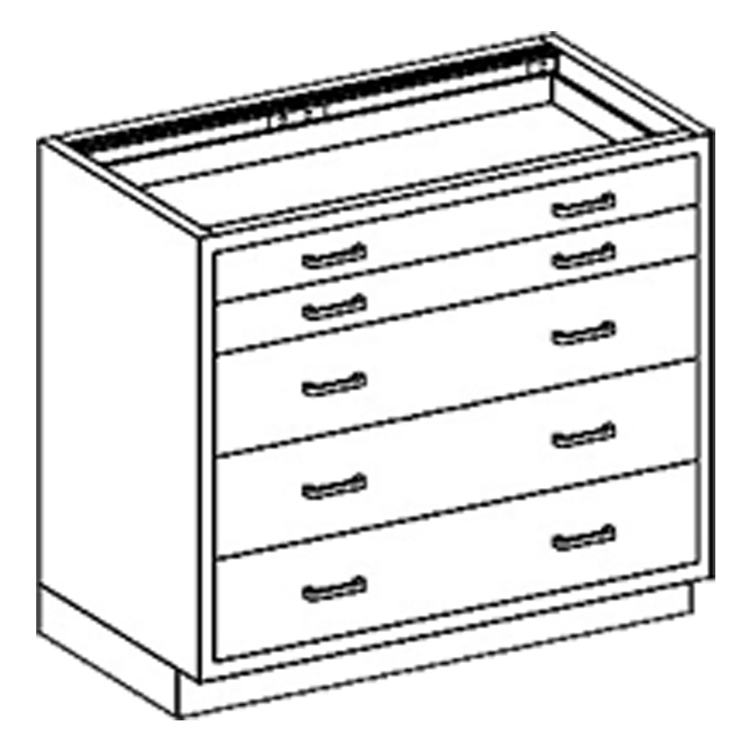 BLICKMAN CASE CABINETS Base Cabinet 35"W x 35 3/4"H x 22"D, (2) 1/8-1 Drawers (DROP SHIP ONLY) Blickman Industries 2013735001