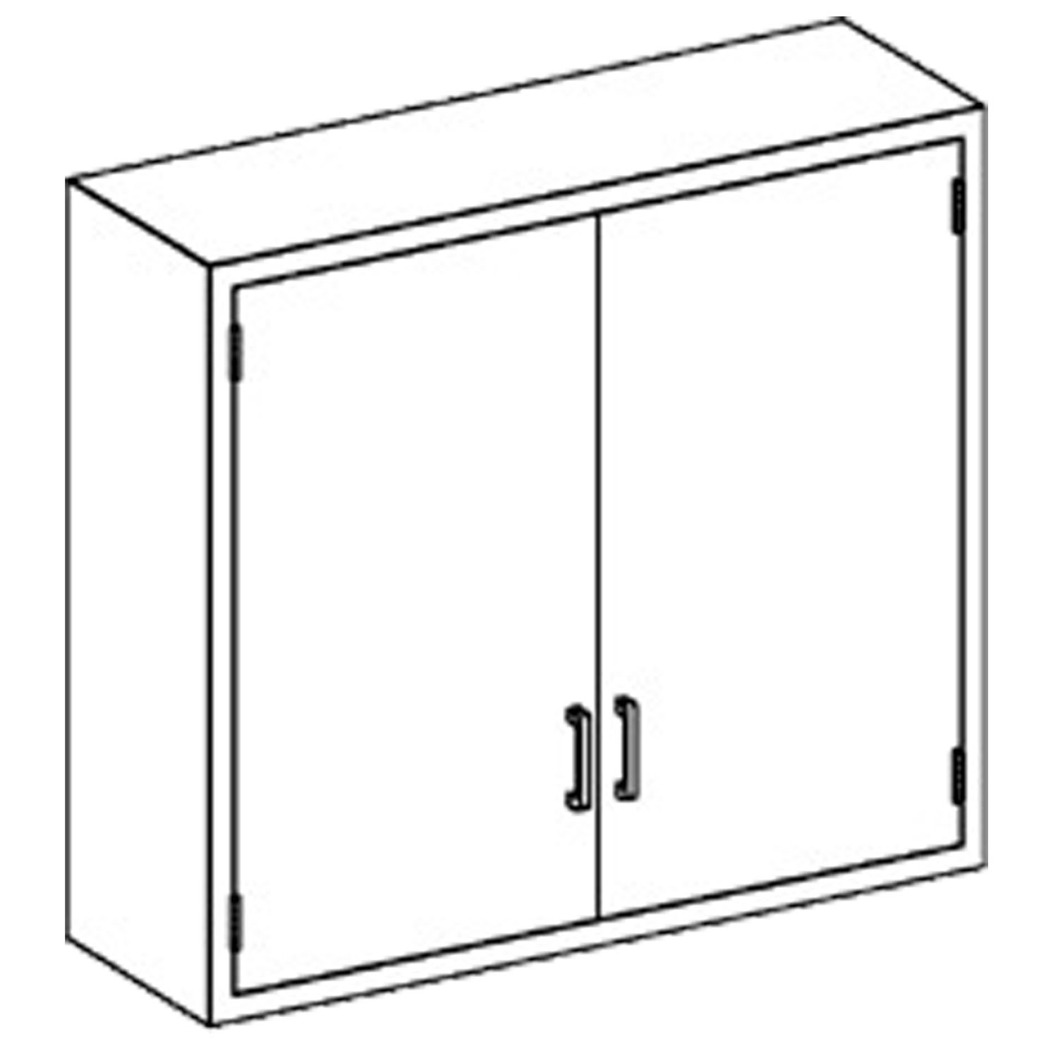 BLICKMAN WALL CABINETS Wall Cabinet 35"W x 30"H x 13"D, (2) Stainless Steel Adjustable Shelves, Hinge Solid Door (DROP SHIP ONLY) Blickman Industries 2020235000