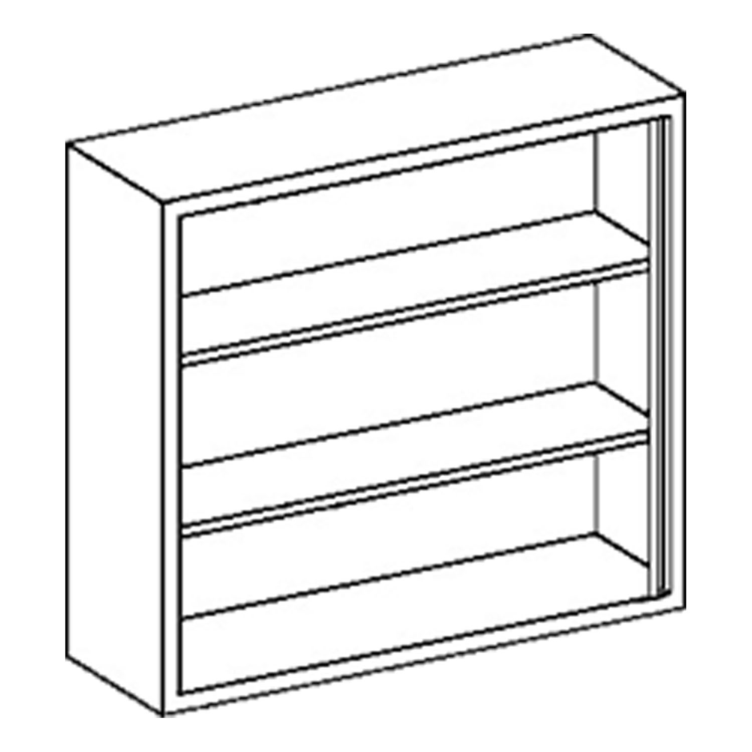 BLICKMAN WALL CABINETS Wall Cabinet 35"W x 30"H x 13"D, Open Face, (2) Stainless Steel Adjustable Shelves (DROP SHIP ONLY) Blickman Industries 2020435000
