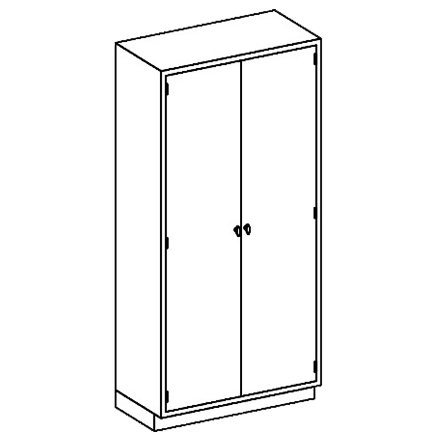 BLICKMAN HIGH CABINETS High Cabinet 35"W x 84"H x 18"D, (5) Stainless Steel Adjustable Shelves, (1) Hinge Solid Door (DROP SHIP ONLY) Blickman Industries 2030435000