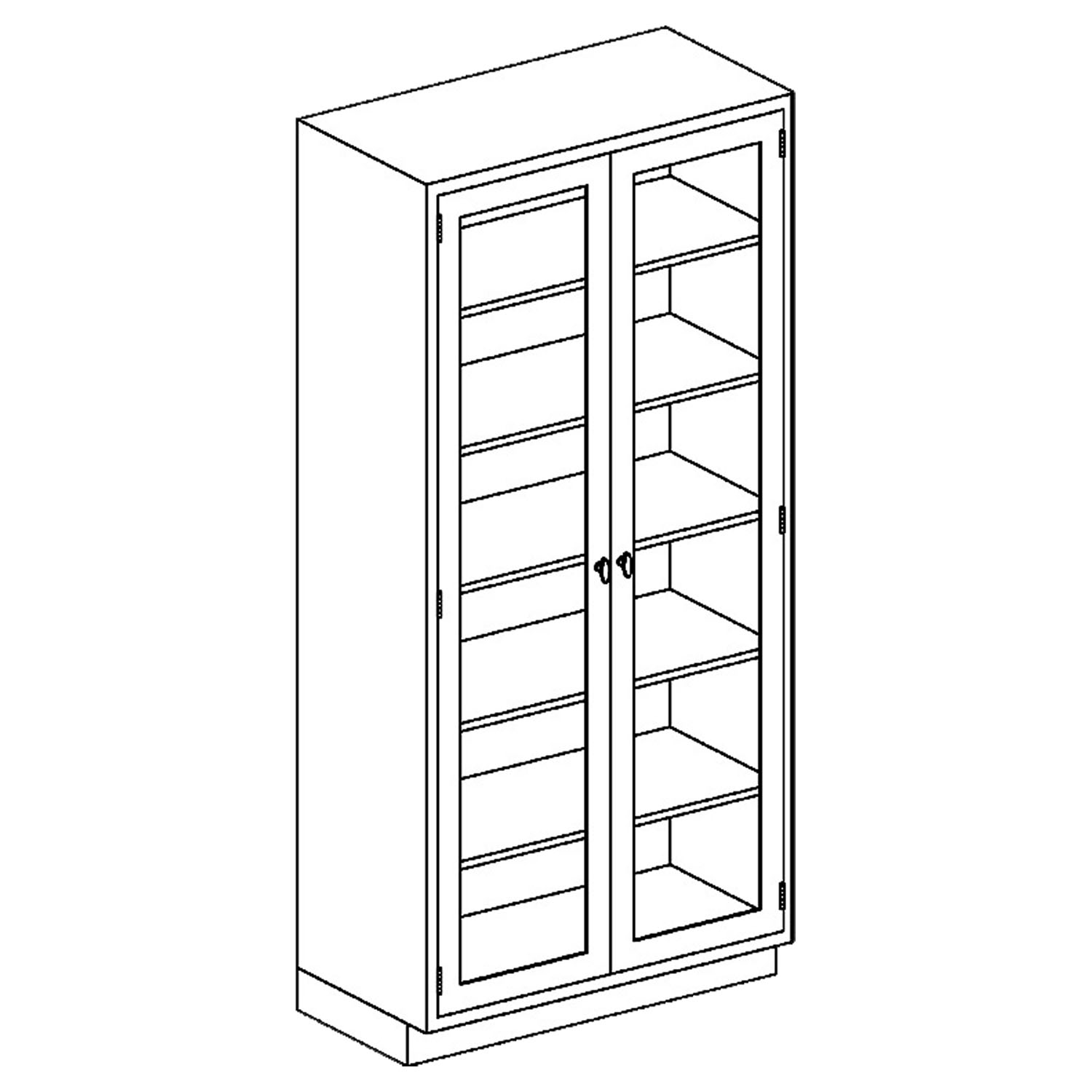 BLICKMAN HIGH CABINETS High Cabinet 35"W x 84"H x 18"D, (5) Stainless Steel Adjustable Shelves, (1) Hinge Glass Door (DROP SHIP ONLY) Blickman Industries 2030535000