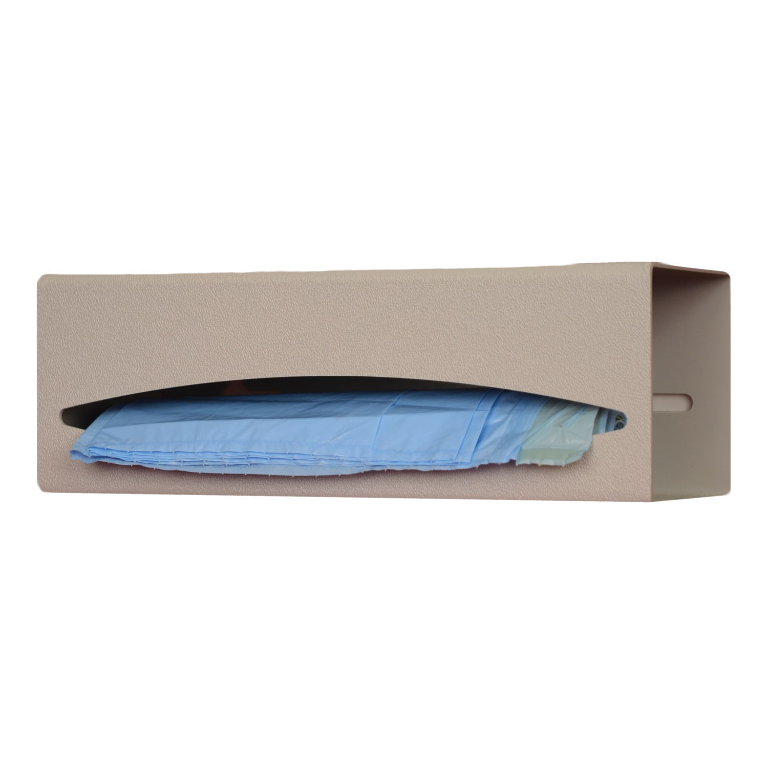 MARKETLAB BOWMAN BAG DISPENSERS Bag Dispenser, Single, Holds One Roll of Bags up to 9" Long, Two-Way Keyholes For Vertical Or Horizontal Wall Mounting, Quartz ABS Plastic, 10 1/8"Wx 3 5/8"H x 3 15/16"D (Made in USA) MarketLab, Inc. BG001-0212