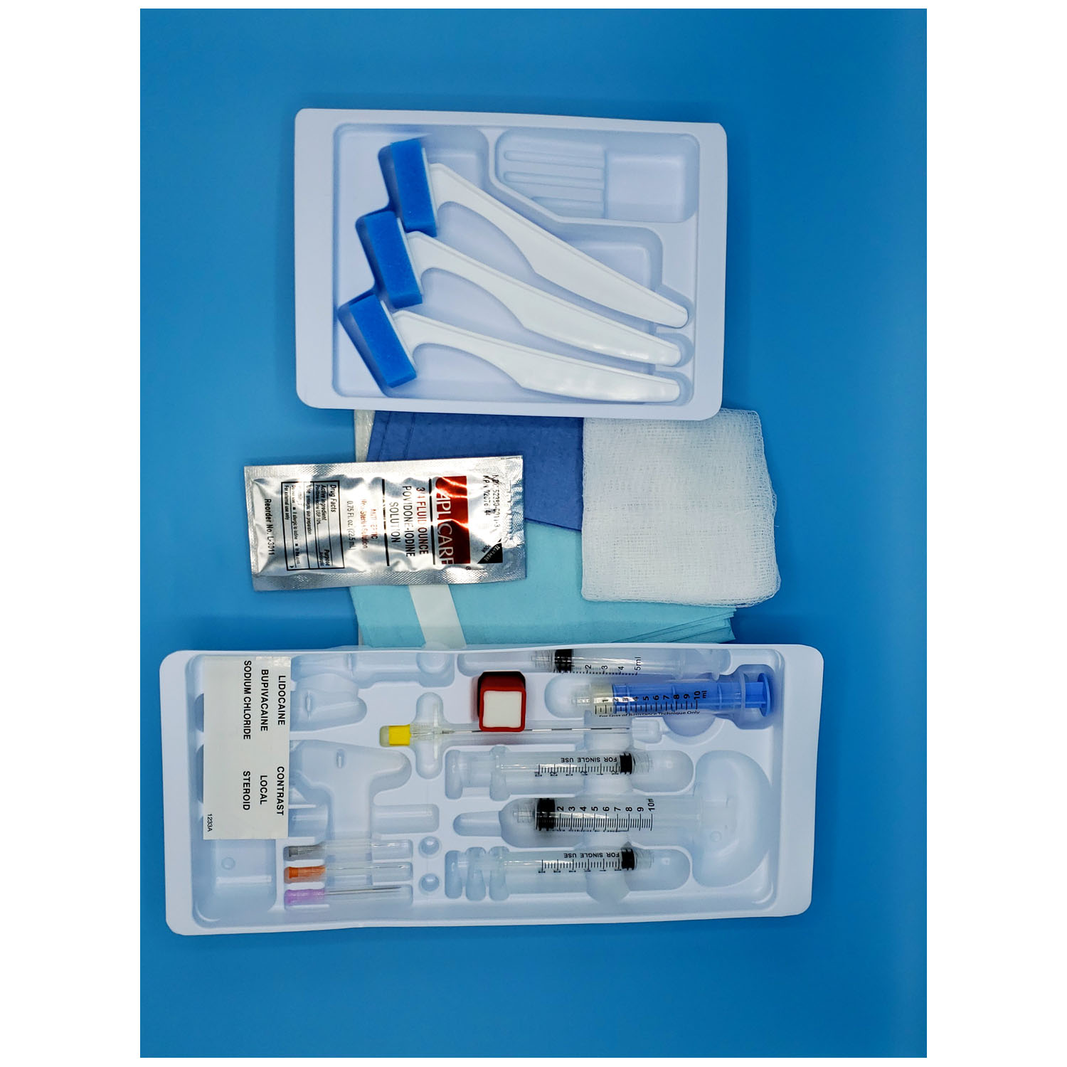 BUSSE PAIN MANAGEMENT TRAYS Single-Dose Epidural Tray with 20G x 3½" Tuohy Epidural Needle & 10mL Busse LOR Syringe with L/S Tip,10/cs (Rx) (US Only) (Item is Non-Returnable & Non-Refundable) Busse Hospital Disposables, Inc. 678