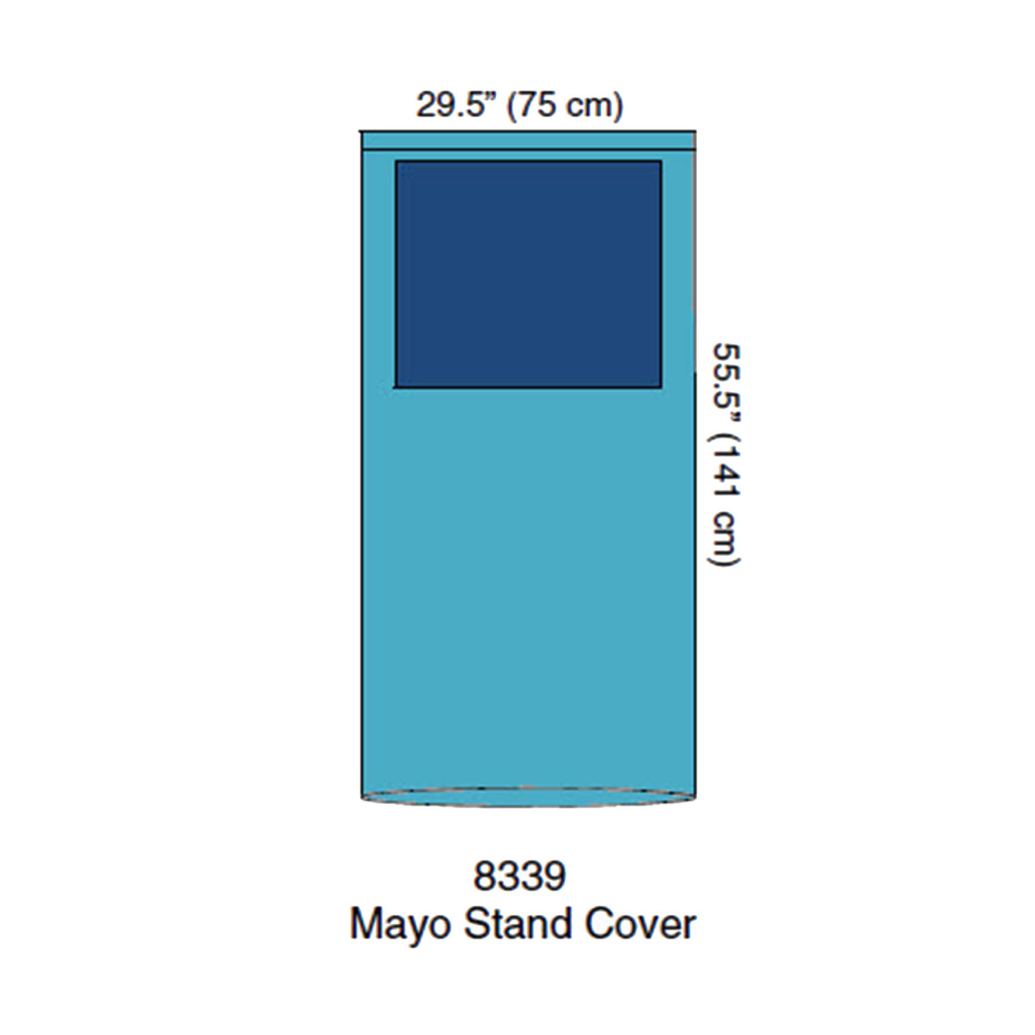 CARDINAL HEALTH CONVERTORS® GENERAL SURGERY DRAPE SHEETS AND COMPONENTS Cover, Mayo Stand, Reinforced Poly, 29 1/2W, 22/cs (Continental US Only) Cardinal Health 8339