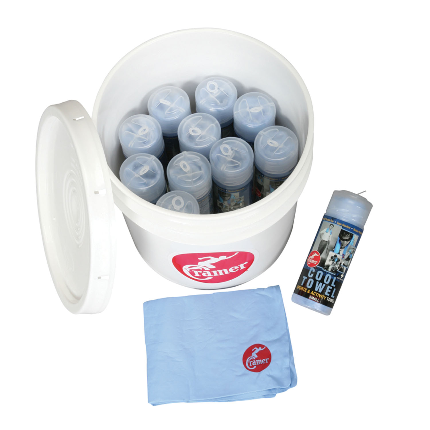 PERFORMANCE HEALTH COOL TOWEL Reusable Towel Team Bucket Includes (12) Large 27" x 17" Towels  (36 ea/plt) (US Only) Performance Health 760393