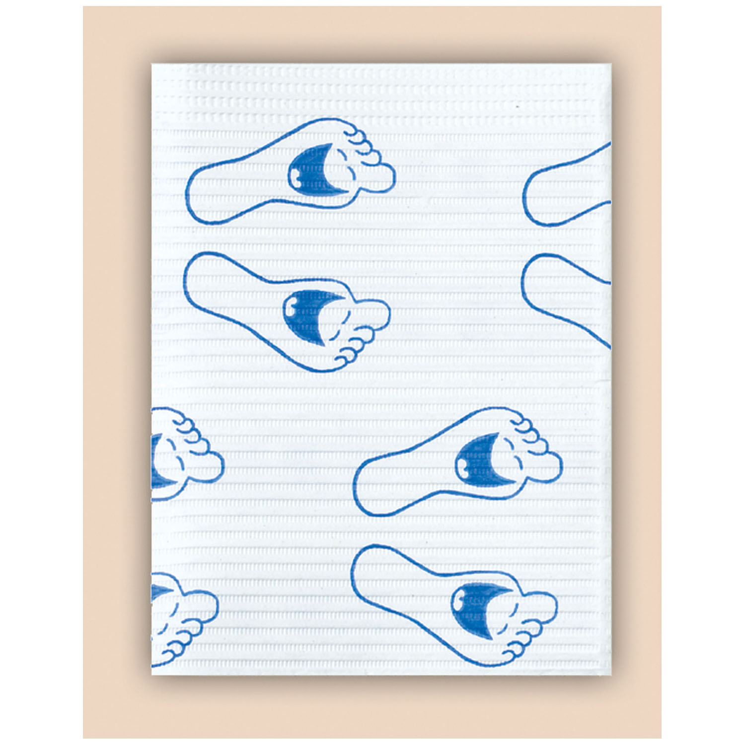 CROSSTEX POLYBACK™ 3 PLY TOWELS Towel, 3-Ply Paper, Poly, 19" x 13", Happy Feet, 500/cs Crosstex International WPXFP