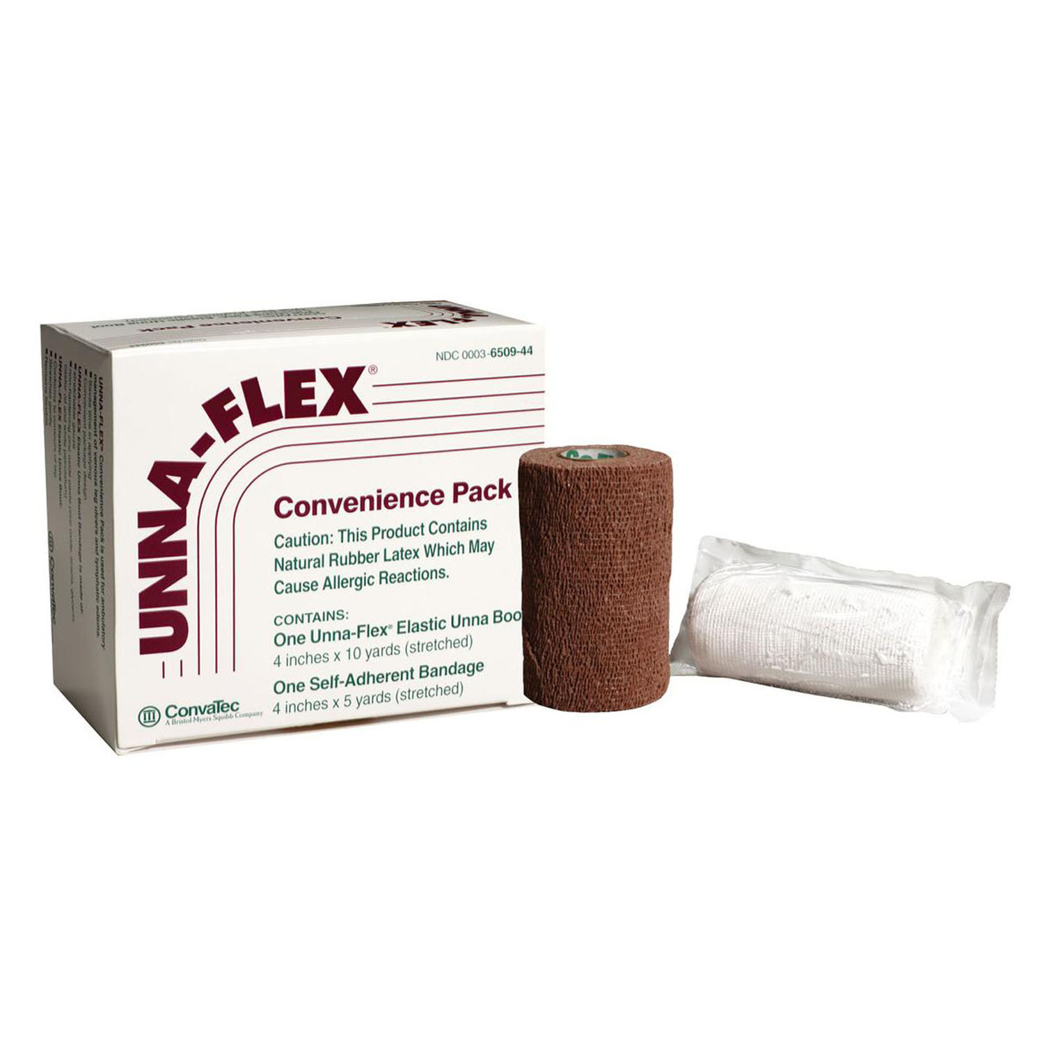 CONVATEC UNNA-FLEX® ELASTIC BANDAGE Compression Bandage Convenience Pack, Includes: (1) Unna Boot, (1) Self-Adherant Bandage, 4" x 10yd, 12/cs (Continental US Only) Convatec 650944