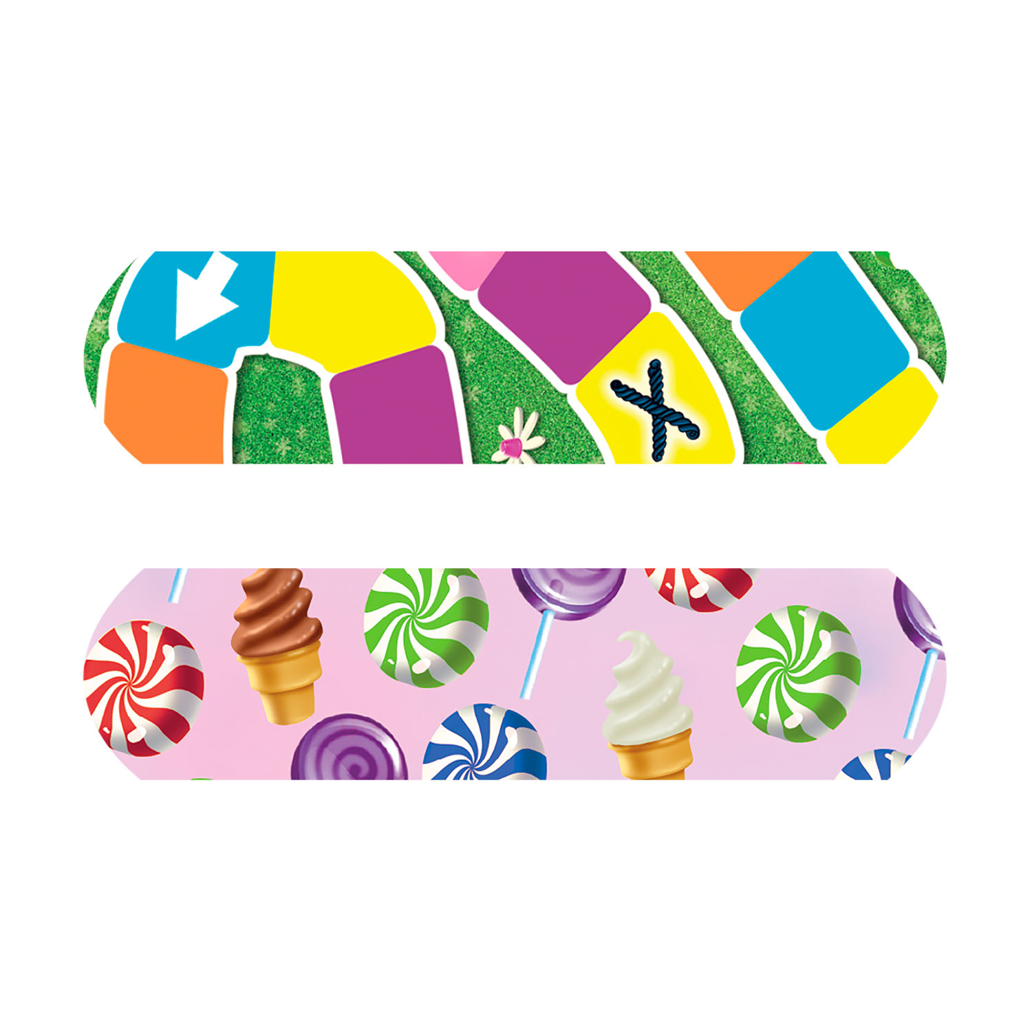 DUKAL CHILDREN‘S CHARACTER ADHESIVE BANDAGES Stat Strip® Adhesive Bandage, Candy Land™, 3/4" x 3", 100/bx, 12 bx/cs (Item is not authorized to be sold in any direct-to-consumer platform or retail space which includes, but is not limited to, Amazon, Walmart, or any other platform or store that is considered retail) Dukal Corporation 10850