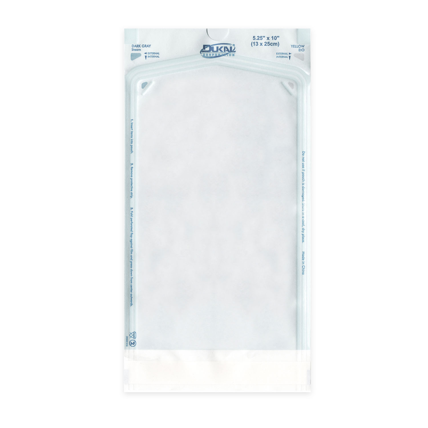 DUKAL STERILIZATION POUCH Sterilization Pouches, 5.25" x 10", 200/bx, 15 bx/cs (45 cs/plt) (Item on Manufacturer Backorder - Inventory Limited when Available) Dukal Corporation 27306