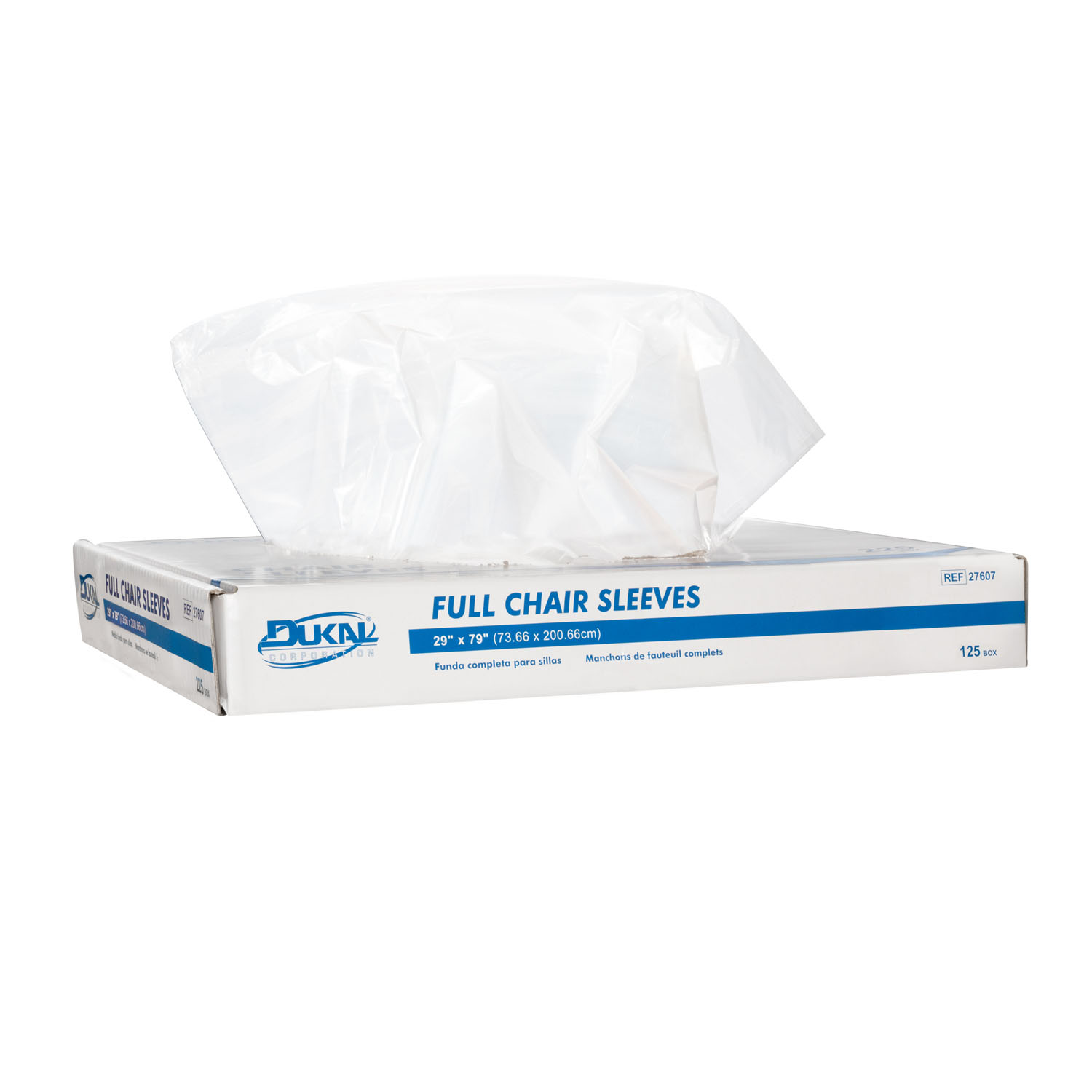 DUKAL CHAIR SLEEVE Chair Sleeves, Full Size, 29" x 80", 125/bx, 3 bx/cs (42 cs/plt) Dukal Corporation 27607