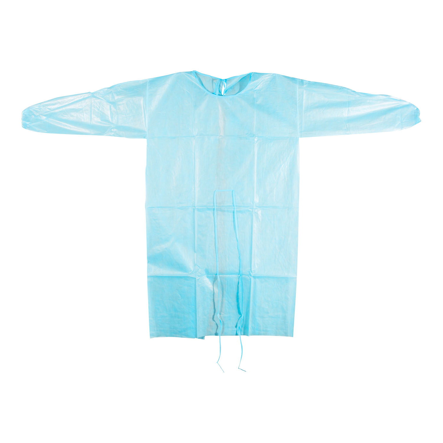 DUKAL ISOLATION GOWNS Isolation Gown, Poly Coated, Impervious, Blue, 10/bg, 5 bg/cs Dukal Corporation 303BL