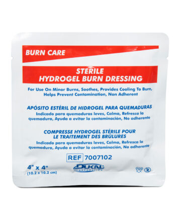 DUKAL BURN CARE Burn Dressing, 4" x 4", Sterile, 1/pk, 20 pk/bx, 12 bx/cs Dukal Corporation 7007102