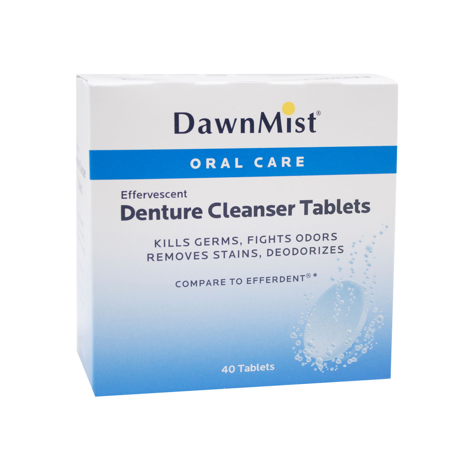 DUKAL DAWNMIST DENTURE CARE Denture Tablets, 40/bx, 24 bx/cs (Not Available for sale into Canada) Dukal Corporation DEN6283