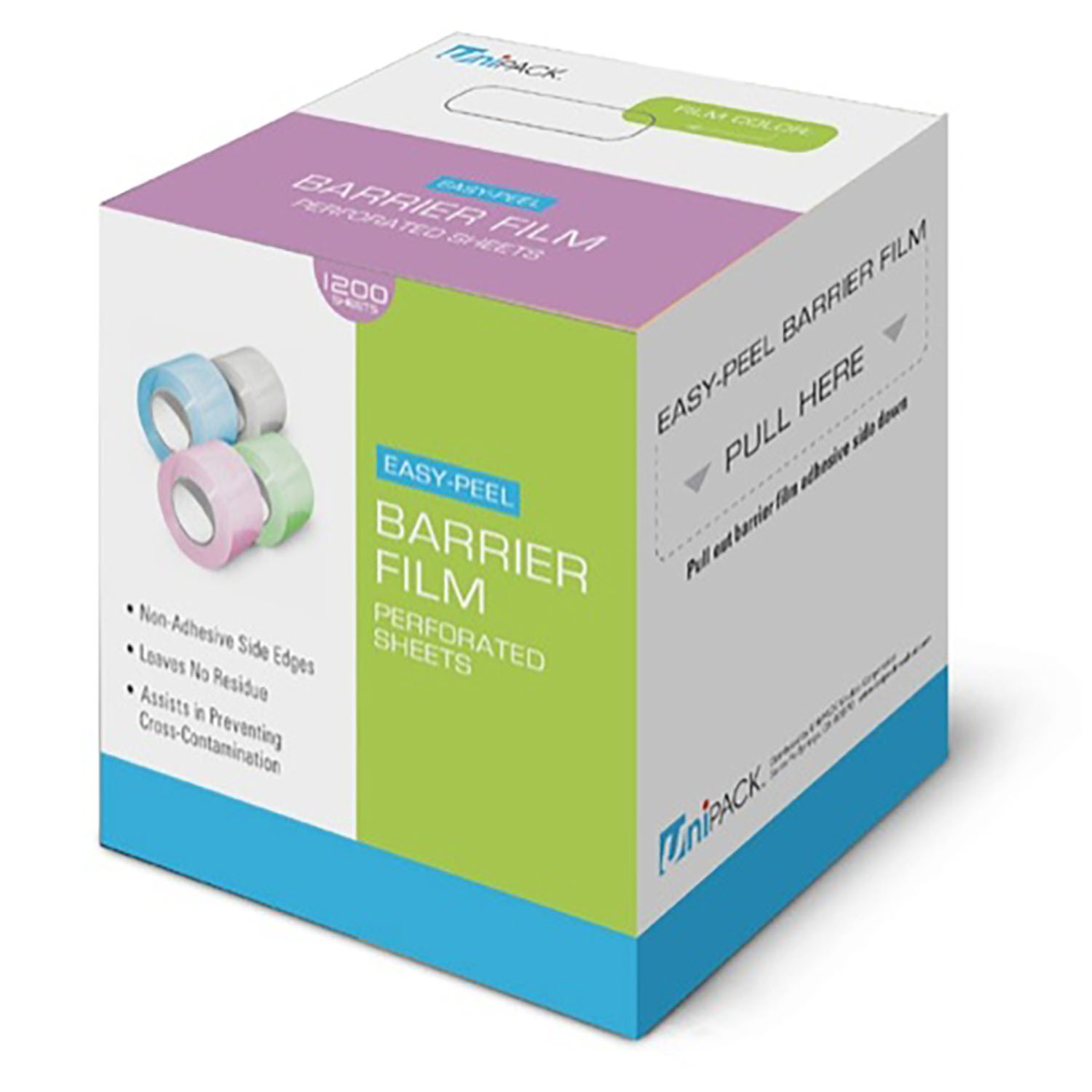 DUKAL UNIPACK BARRIER PRODUCTS Barrier Film, 4" x 6", Blue, 1200 sheets/roll, 1 rl/bx, 8 bx/cs Dukal Corporation UBC-8048