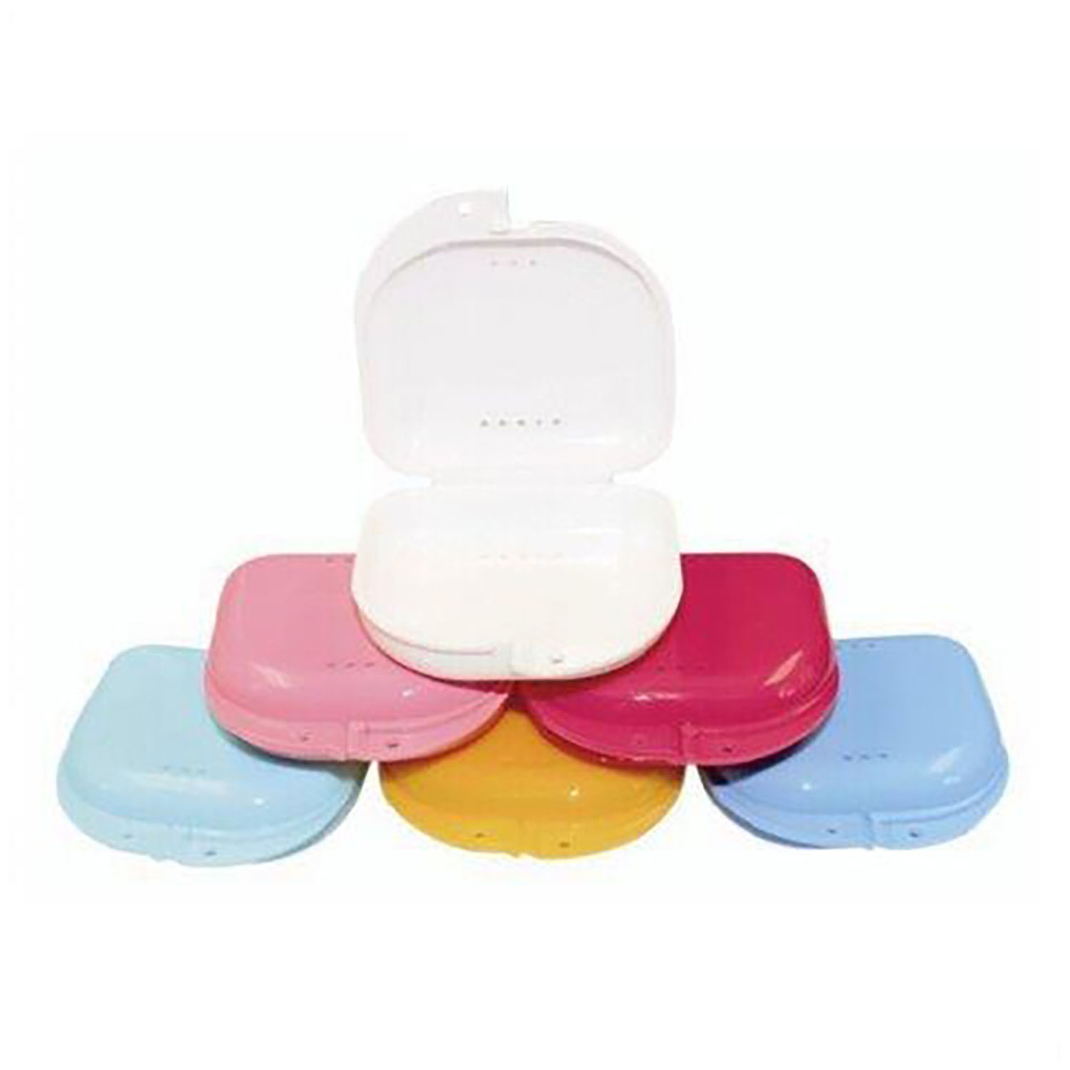 DUKAL UNIPACK ORAL CARE Retainer Boxes, 3" x 3-1/8" x 1-1/8", Assorted Colors, 12/bg Dukal Corporation UDB-7405