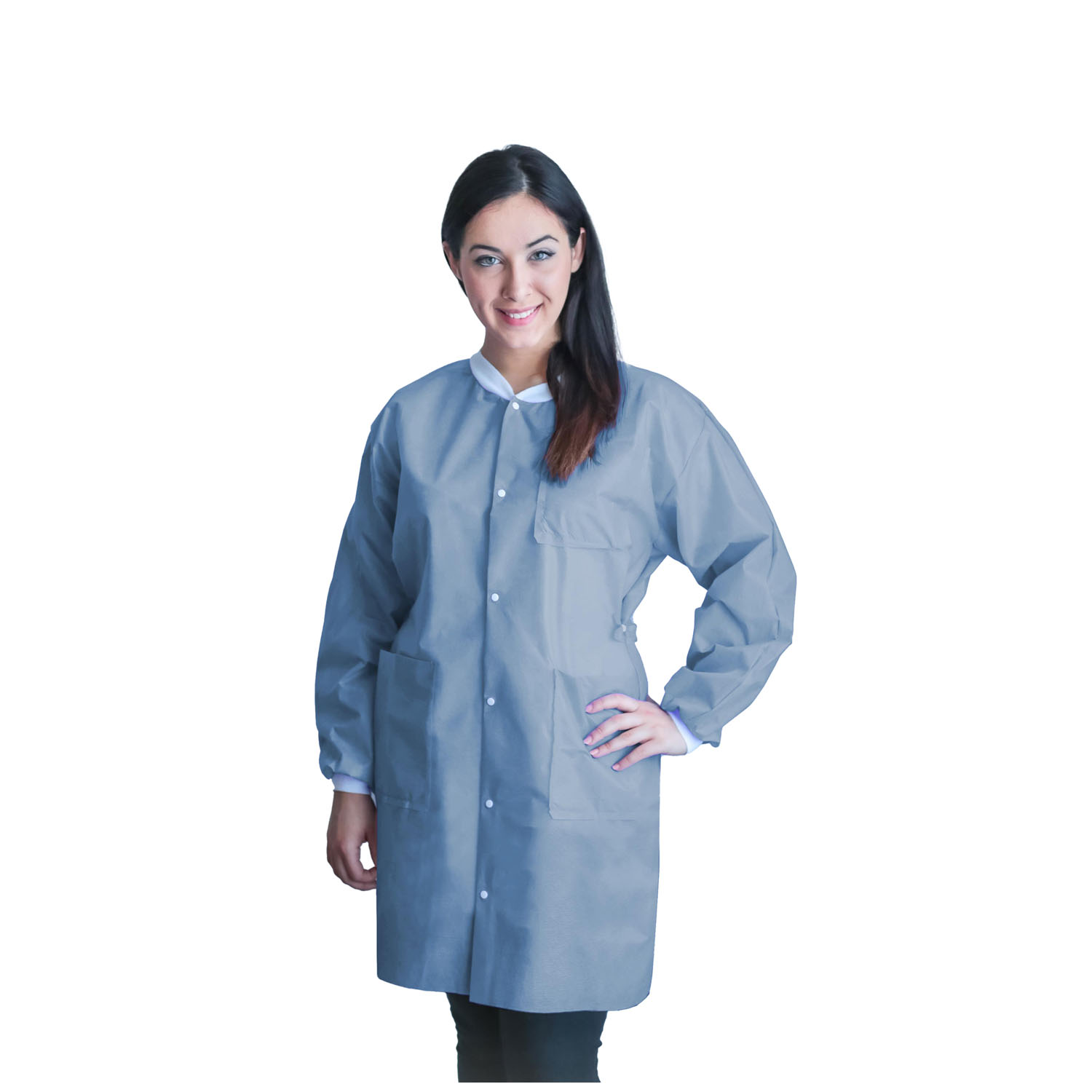 DUKAL UNIPACK PERSONAL PROTECTION FitMe Lab Coats, XX-Large, Ciel Blue, 10/bg Dukal Corporation UGC-6603-XXL