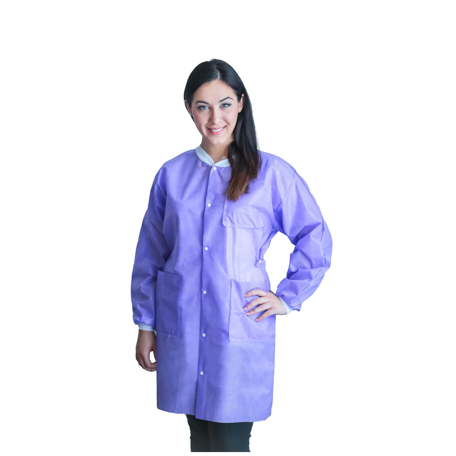 DUKAL UNIPACK PERSONAL PROTECTION FitMe Lab Coats, XX-Large, Lavender, 10/bg Dukal Corporation UGC-6604-XXL