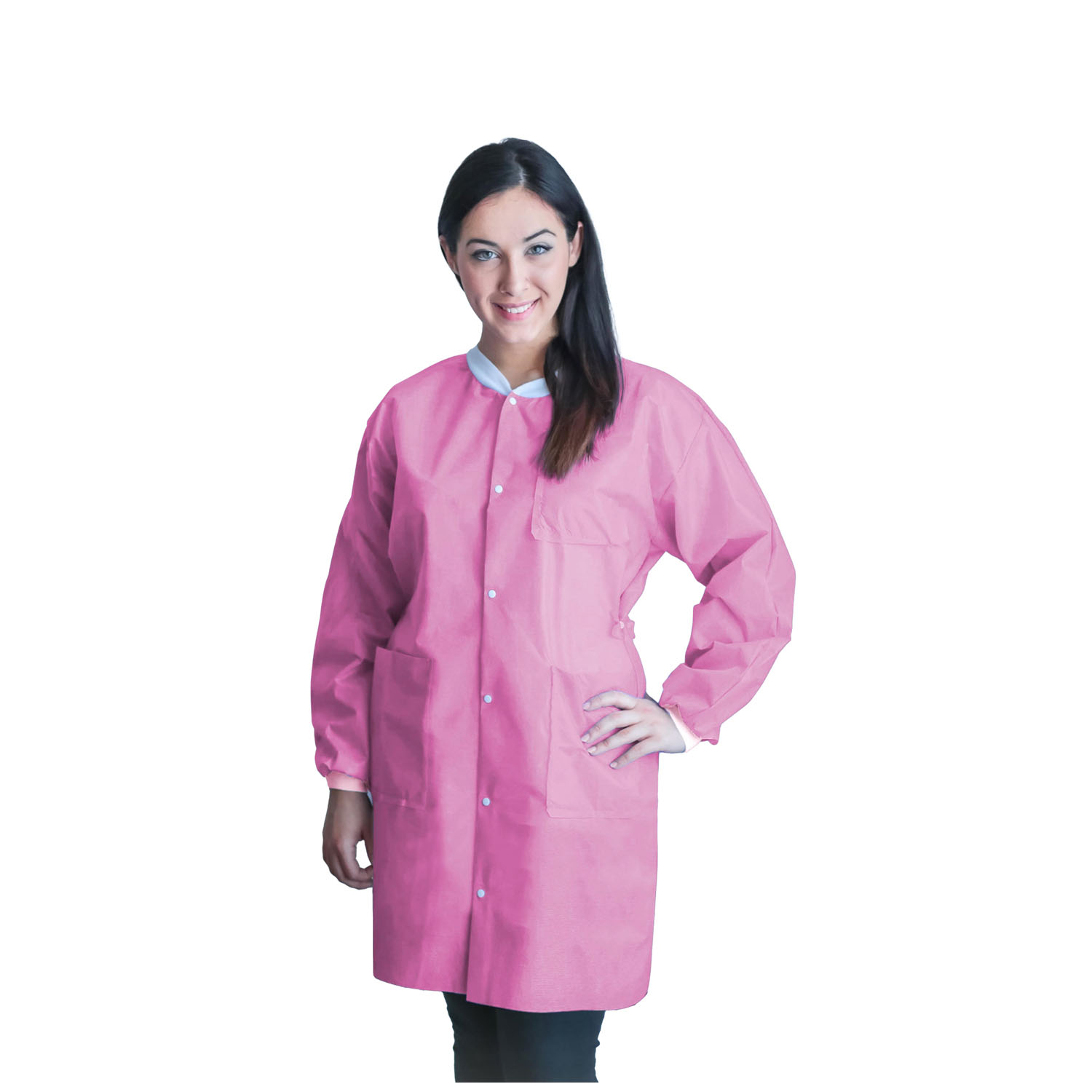 DUKAL UNIPACK PERSONAL PROTECTION FitMe Lab Coats, XX-Large, Bubblegum Pink, 10/bg Dukal Corporation UGC-6610-XXL