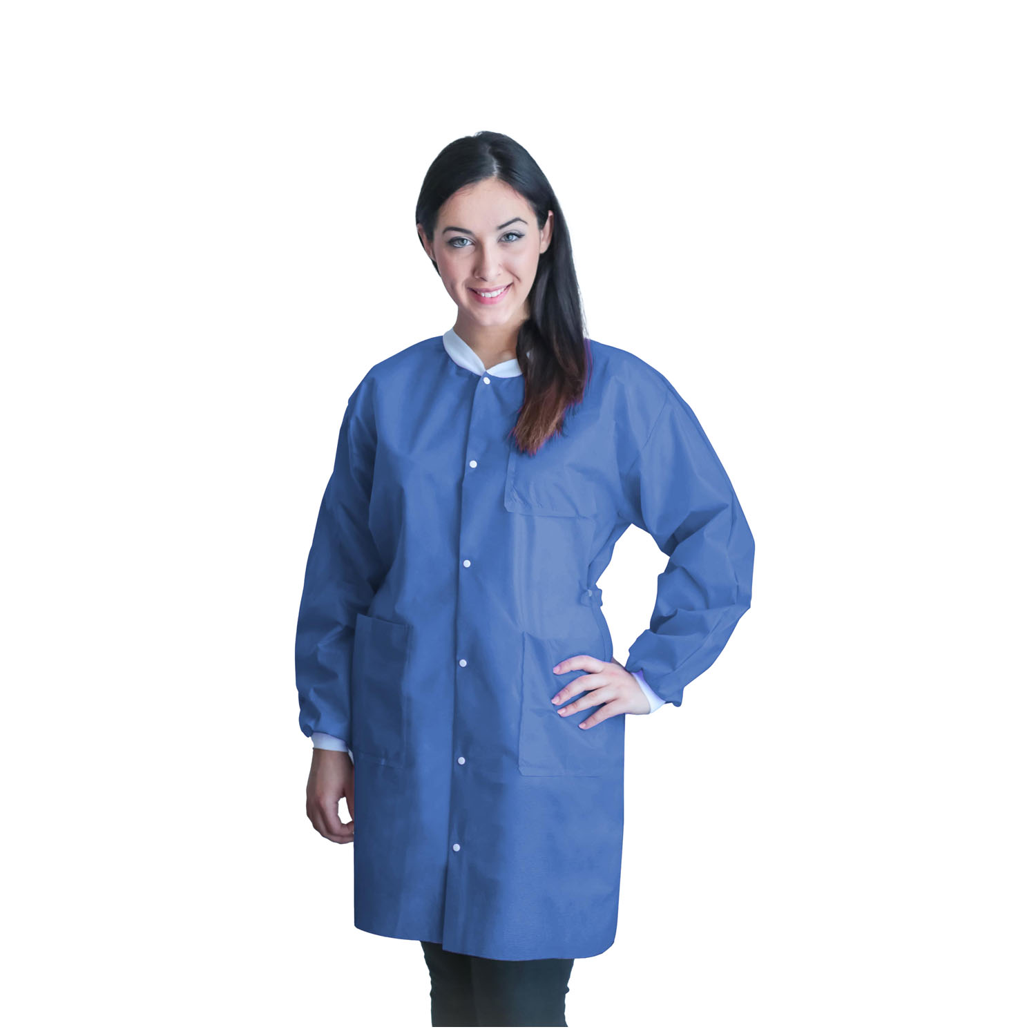 DUKAL UNIPACK PERSONAL PROTECTION FitMe Lab Coats, XX-Large, Medical Blue, 10/bg Dukal Corporation UGC-6613-XXL