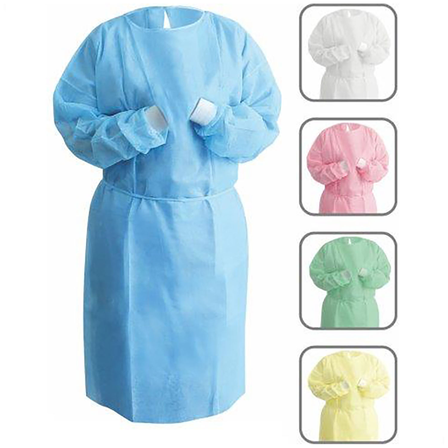 DUKAL UNIPACK PERSONAL PROTECTION Isolation Gowns, SMS Material, X-Large, Blue, 10/bg Dukal Corporation UGI-6711-XL