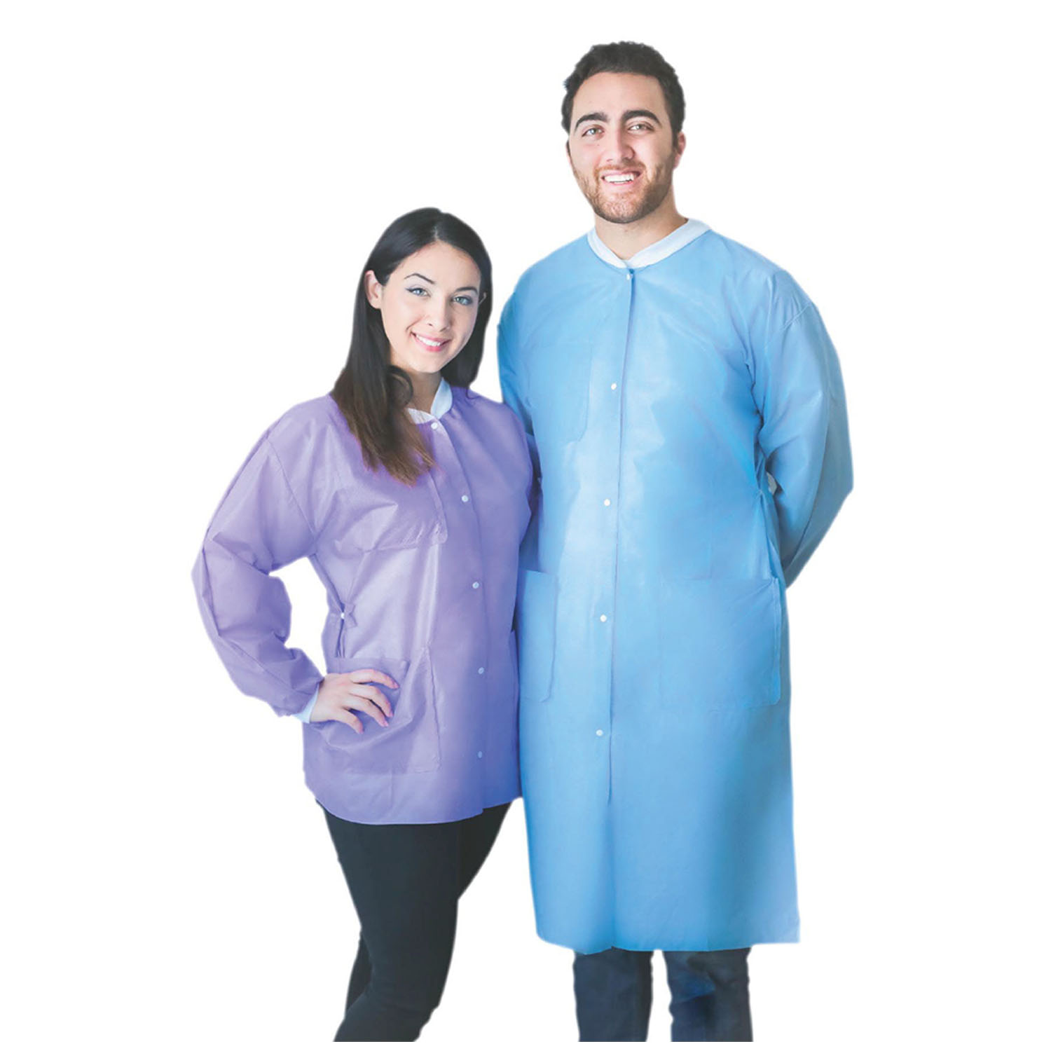 DUKAL UNIPACK PERSONAL PROTECTION FitMe Lab Jackets, X-Large, White, 10/bg Dukal Corporation UGJ-6502-XL