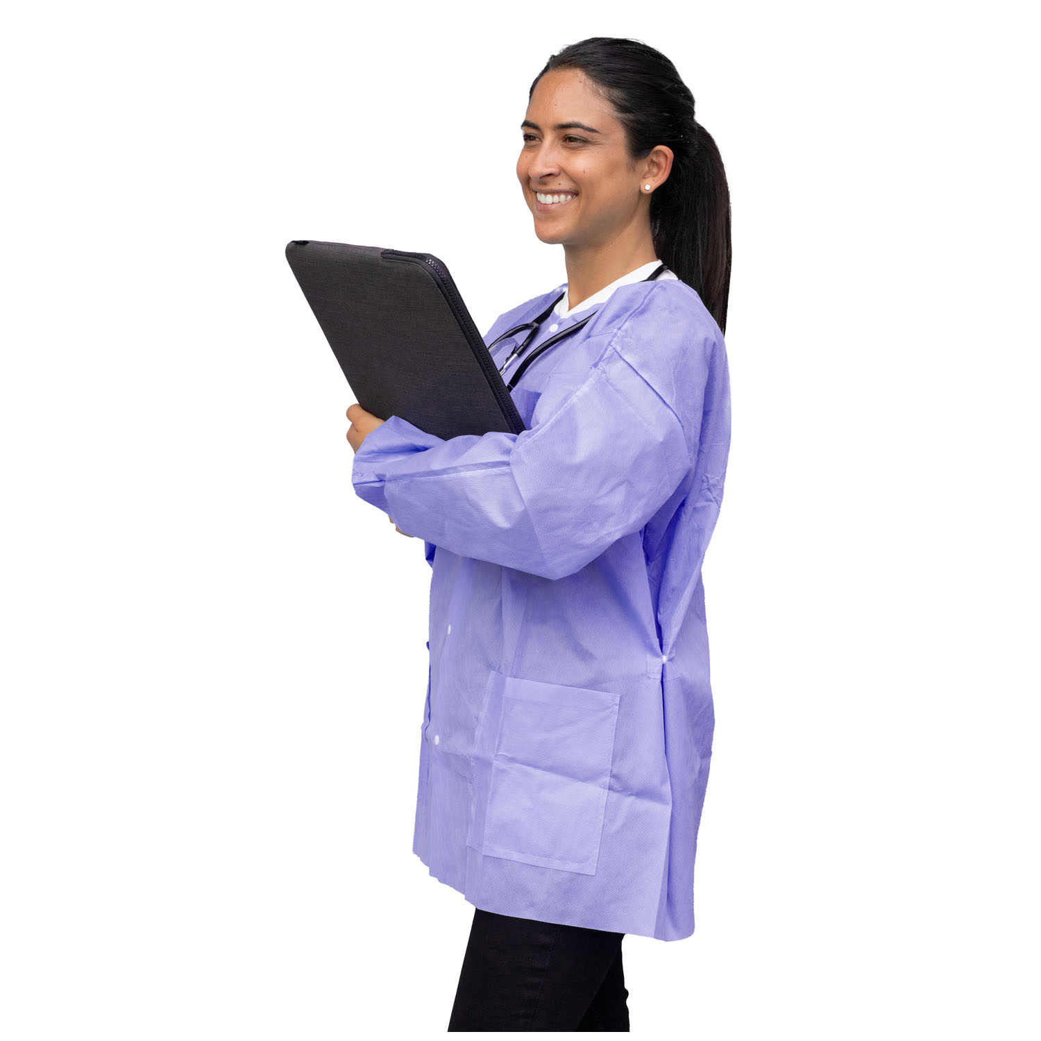 DUKAL UNIPACK PERSONAL PROTECTION FitMe Lab Jackets, XX-Large, Lavender, 10/bg Dukal Corporation UGJ-6504-XXL
