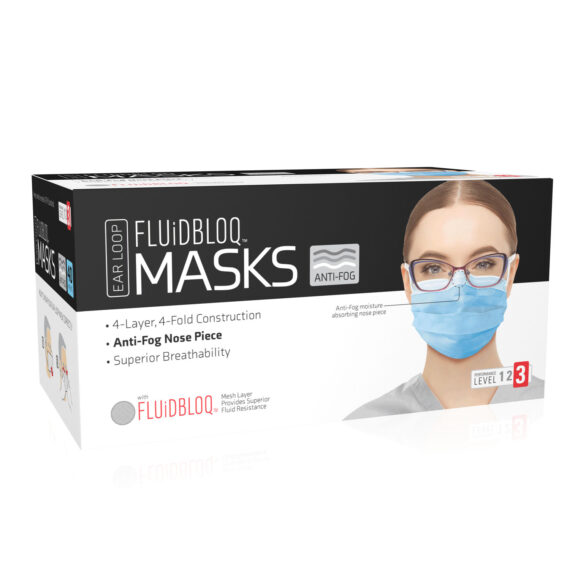DUKAL PROCEDURE MASKS Mask, Ear Loop, Level 3, Anti-Fog, Blue, 40/bx, 20 bx/cs Dukal Corporation ULM-6371