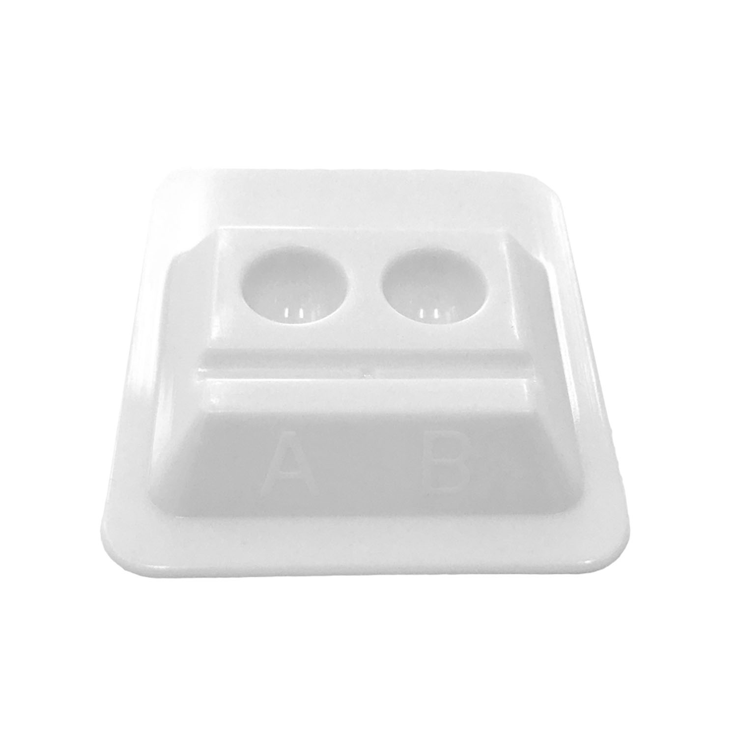 DUKAL UNIPACK DENTAL PROCEDURE ITEMS Mixing Wells, 2-Well with A and B Markings, White, 200/bx, 24 bx/cs Dukal Corporation UMW-9015