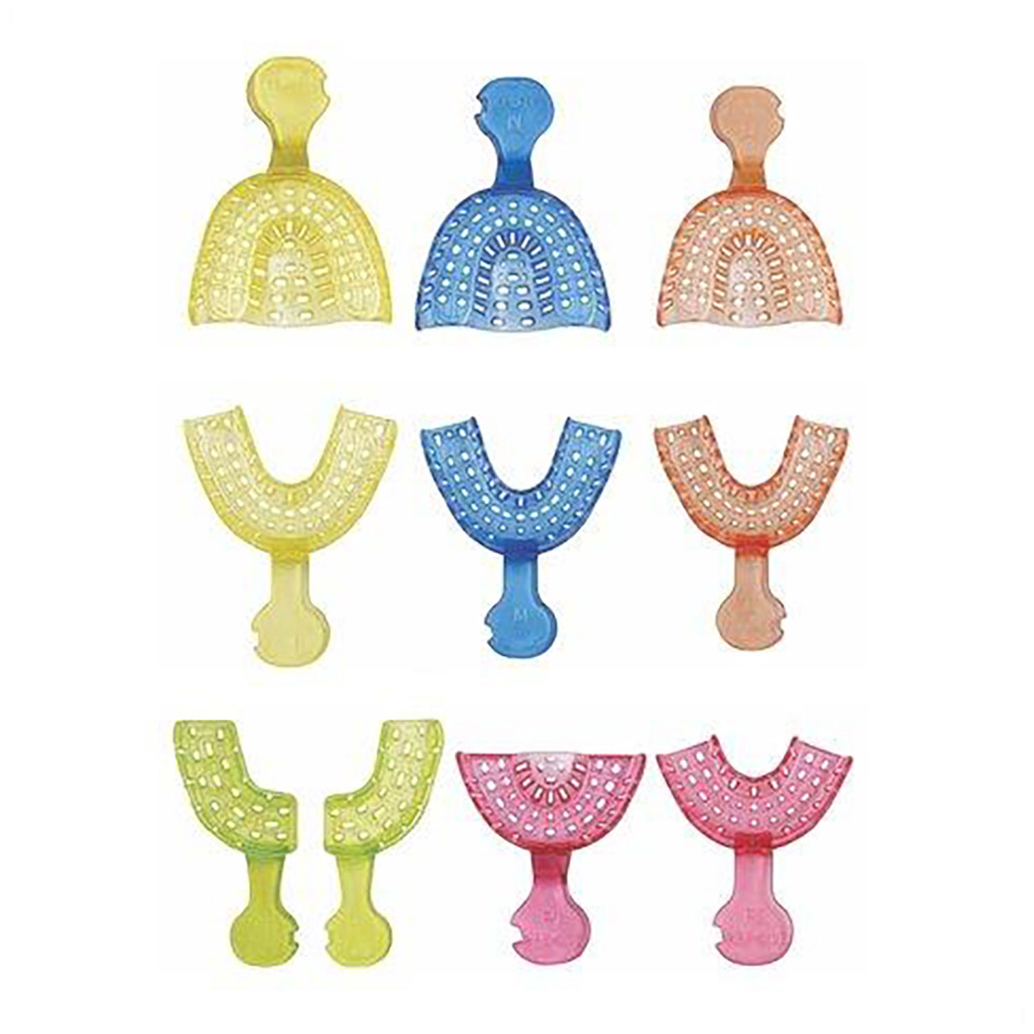 DUKAL UNIPACK IMPRESSION TRAYS & SUPPLIES Color-Brite Impression Trays, Perforated, #1 Large Upper, Yellow, 12/bg Dukal Corporation UTA-7201