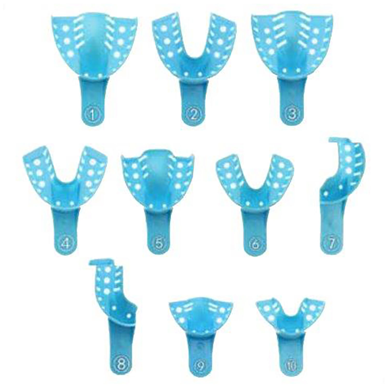 DUKAL UNIPACK IMPRESSION TRAYS & SUPPLIES BLU-TRAY Impression Trays, Perforated, Small Lower #6, 12/bg Dukal Corporation UTA-7216