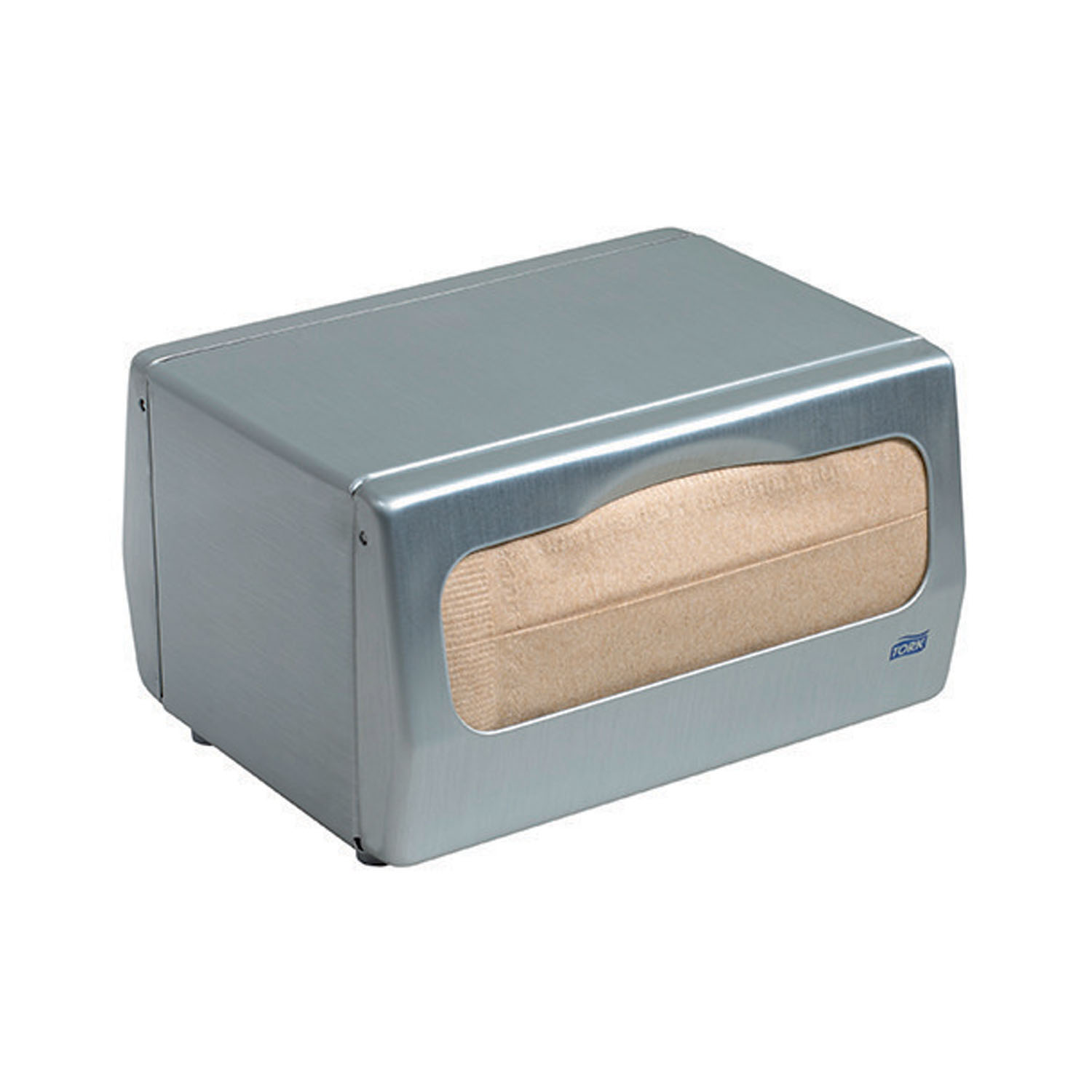 ESSITY TORK NAPKIN DISPENSER Napkin Dispenser, Minifold, Tabletop, Universal, Brushed Steel, N6, Metal, 4.5" x 7.5" x 6" (45 cs/plt) Essity Professional Hygiene North America, LLC 13TBS