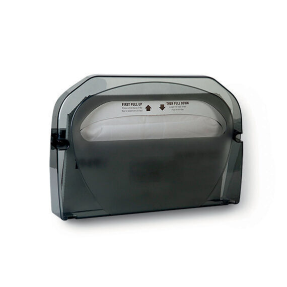 ESSITY TORK SEAT COVER & DISPENSERS Toilet Seat Cover Dispenser, Universal, Smoke, V1, Plastic, 11.5" x 16" x 3.1" (20 cs/plt) Essity Professional Hygiene North America, LLC 1951001