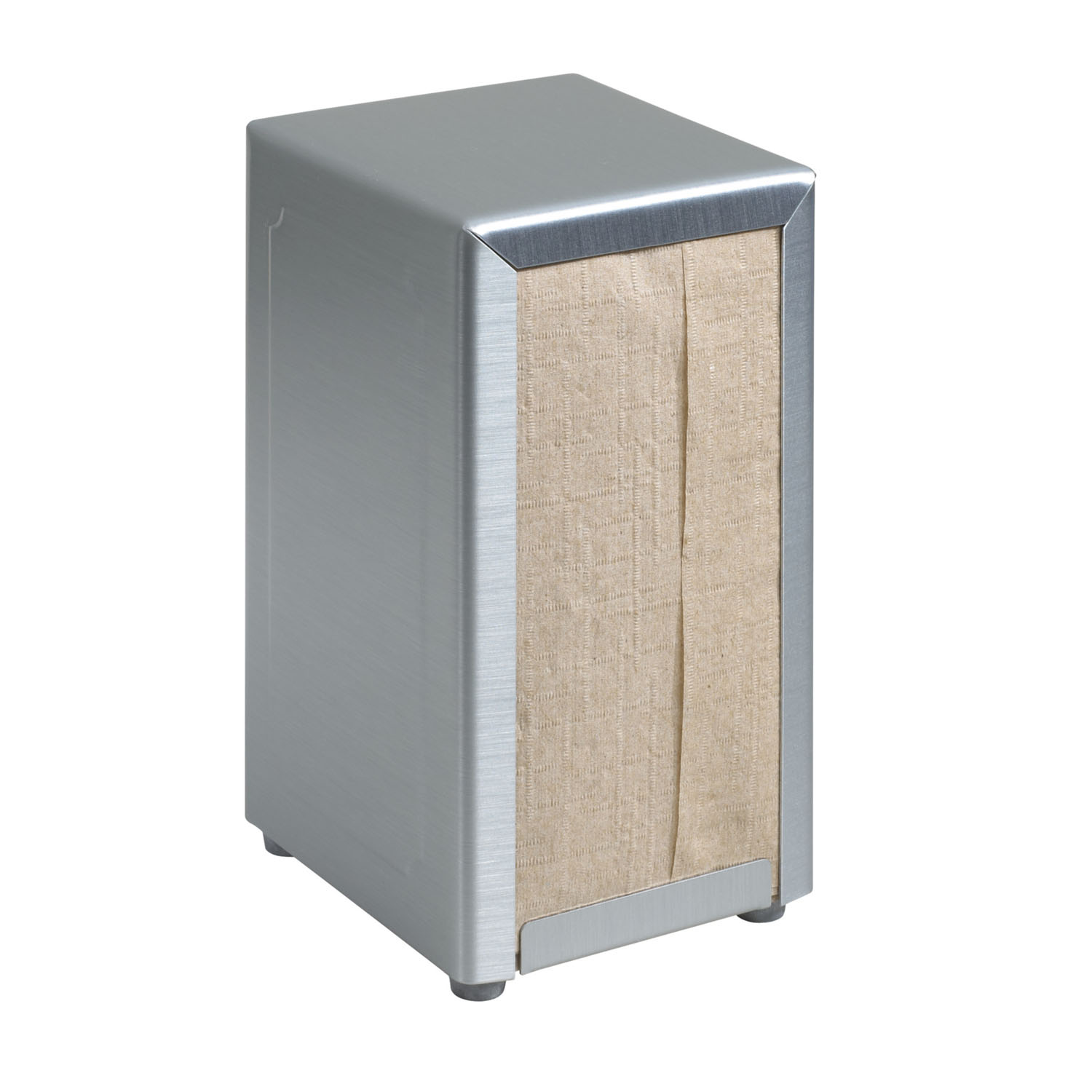 ESSITY TORK NAPKIN DISPENSER Napkin Dispenser, Tallfold, Tabletop, Universal, Brushed Steel, N8, Metal, 7.3" x 3.8" x 4.1" Essity Professional Hygiene North America, LLC 1TBS