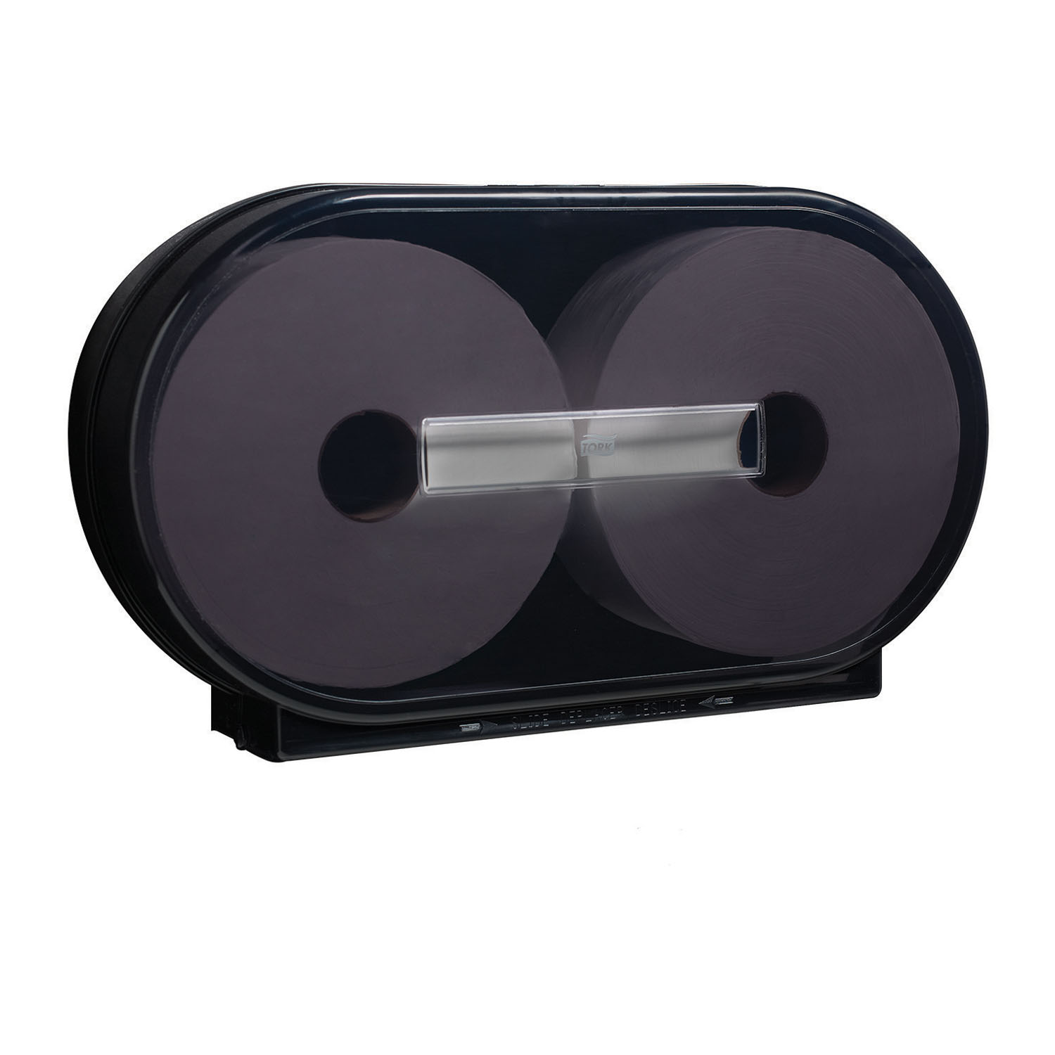 ESSITY TORK BATH TISSUE DISPENSER Bath Tissue Roll Dispenser, Jumbo, Twin, Universal, Black, T1, Plastic, 13" x 21.5" x 5.5" (28 cs/plt) Essity Professional Hygiene North America, LLC 247549A