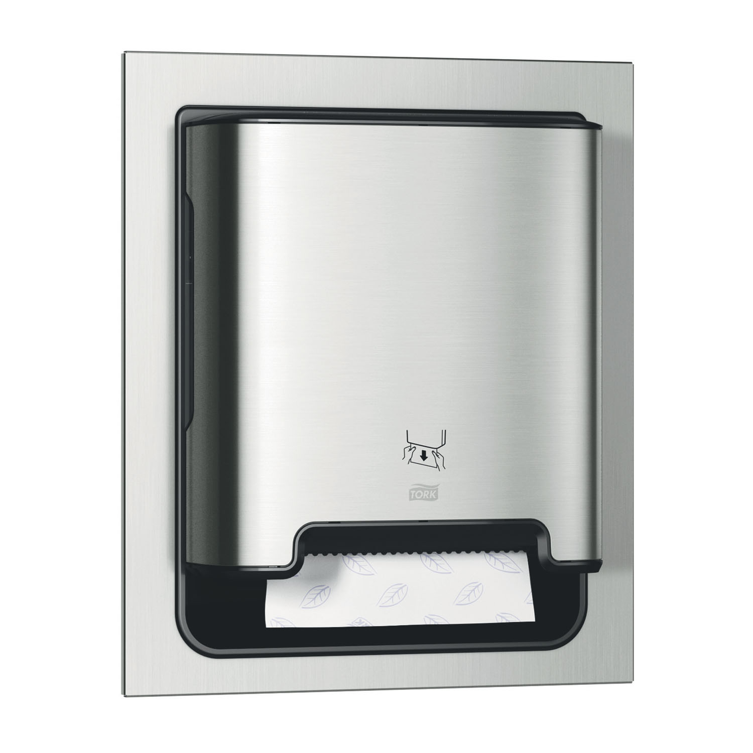 ESSITY TORK MATIC® HAND TOWEL DISPENSER Hand Towel Dispenser, In-Wall Recessed, Universal, Metal/ Plastic, Stainless Steel, H1, 20.6" x 17.6" x 7.9" (24 cs/plt) Essity Professional Hygiene North America, LLC 461023